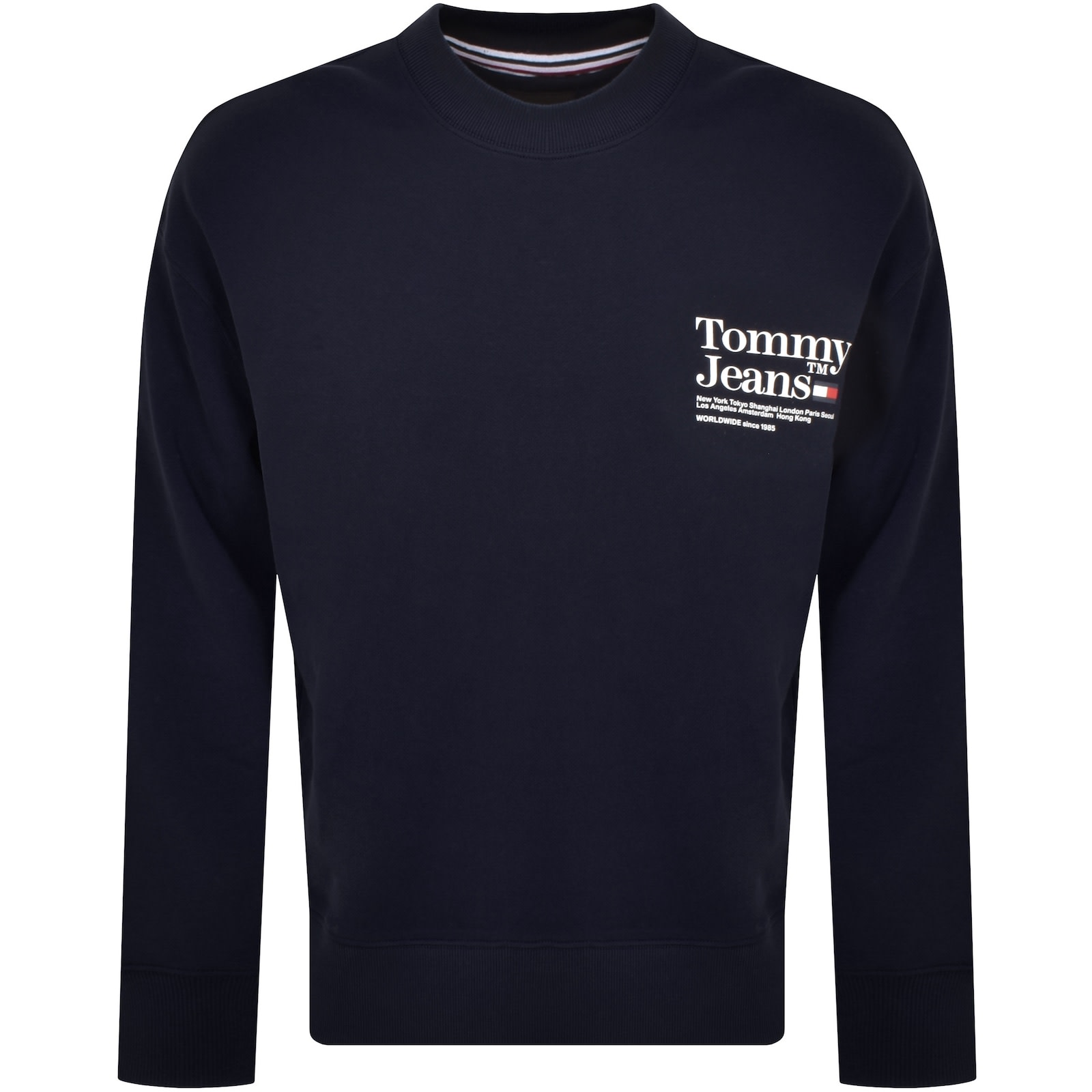 Tommy Jeans Logo Sweatshirt Navy Mainline Menswear United States