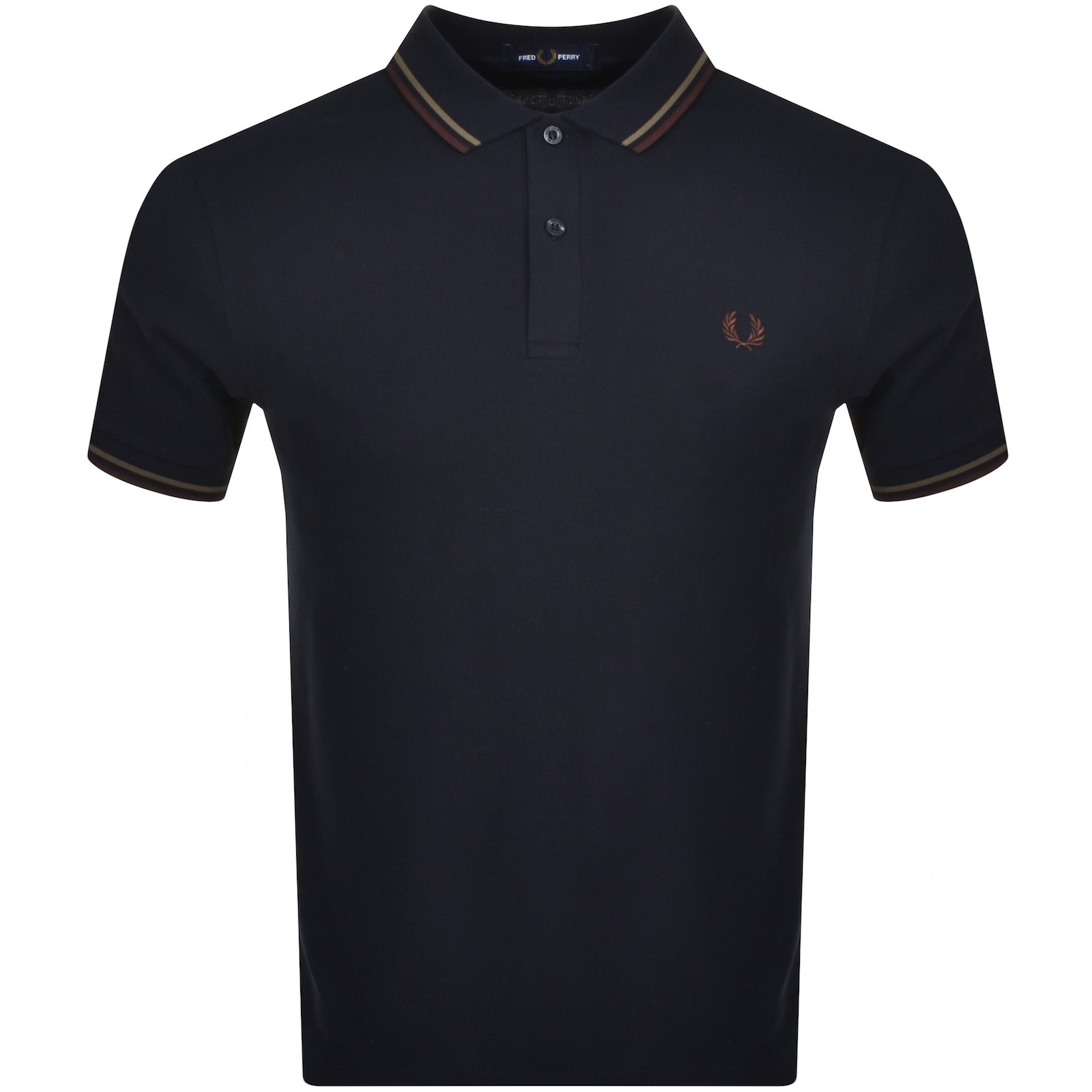 Fred Perry Twin Tipped Polo T Shirt Navy Mainline Menswear United States