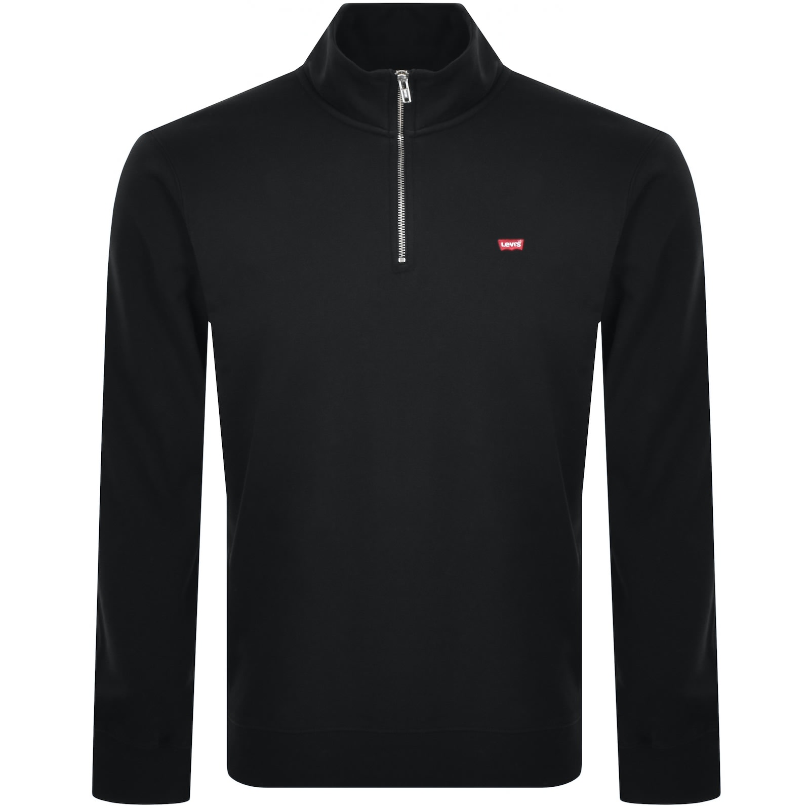 Levis Original Quarter Zip Sweatshirt Black Mainline Menswear