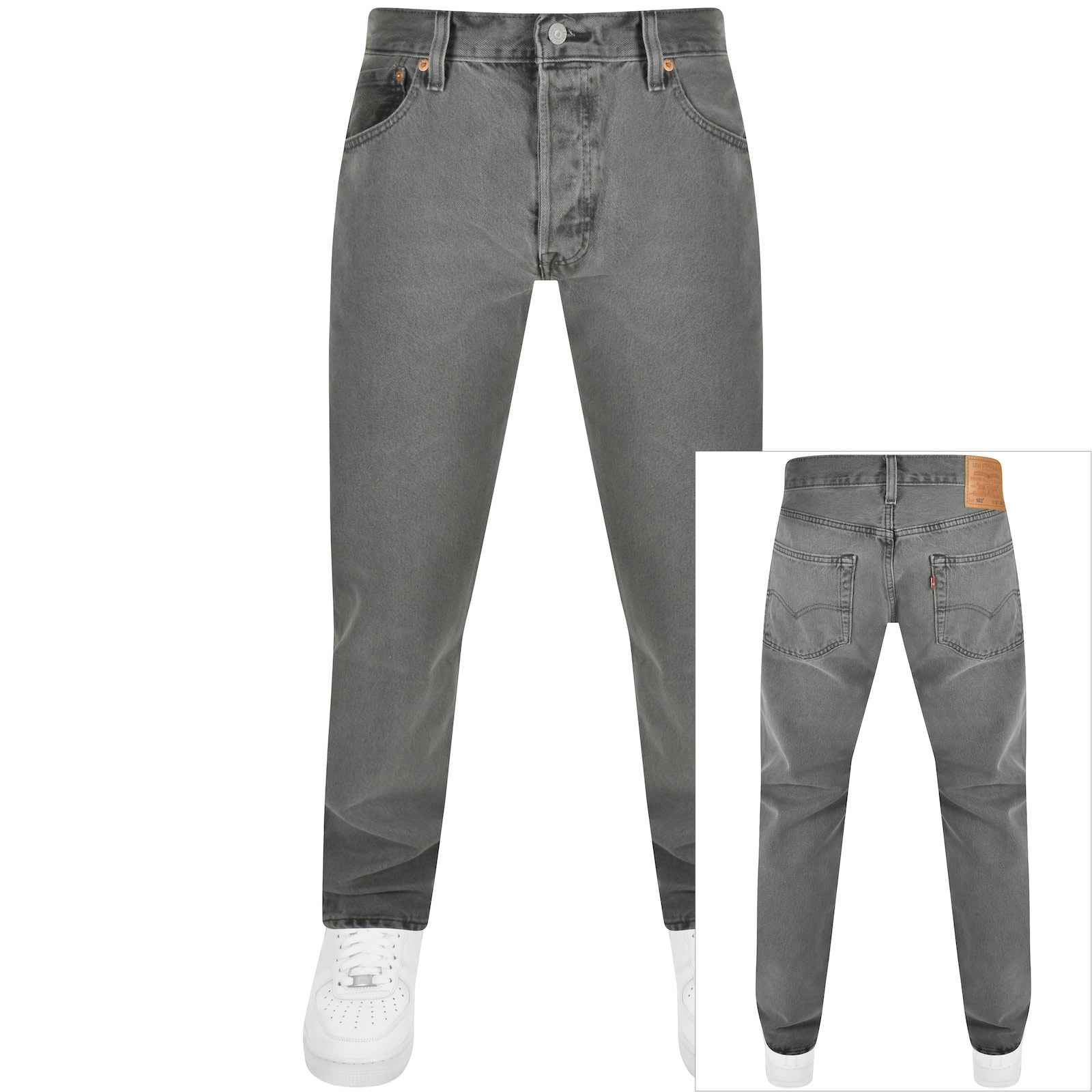 Levis 501 Original Fit Jeans Grey Mainline Menswear Denmark