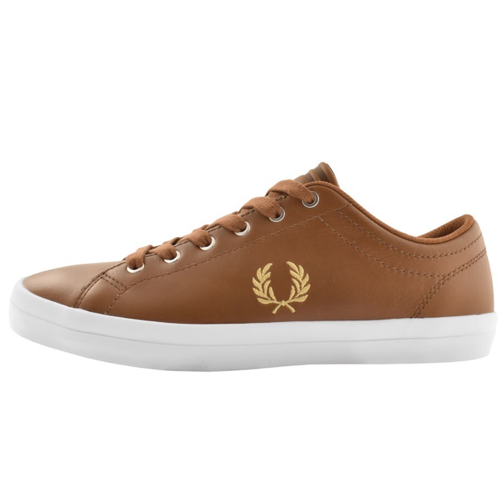 Fred Perry Baseline Leather Trainers BrownFred Perry Baseline Leather Trainers Brown Male 12 47