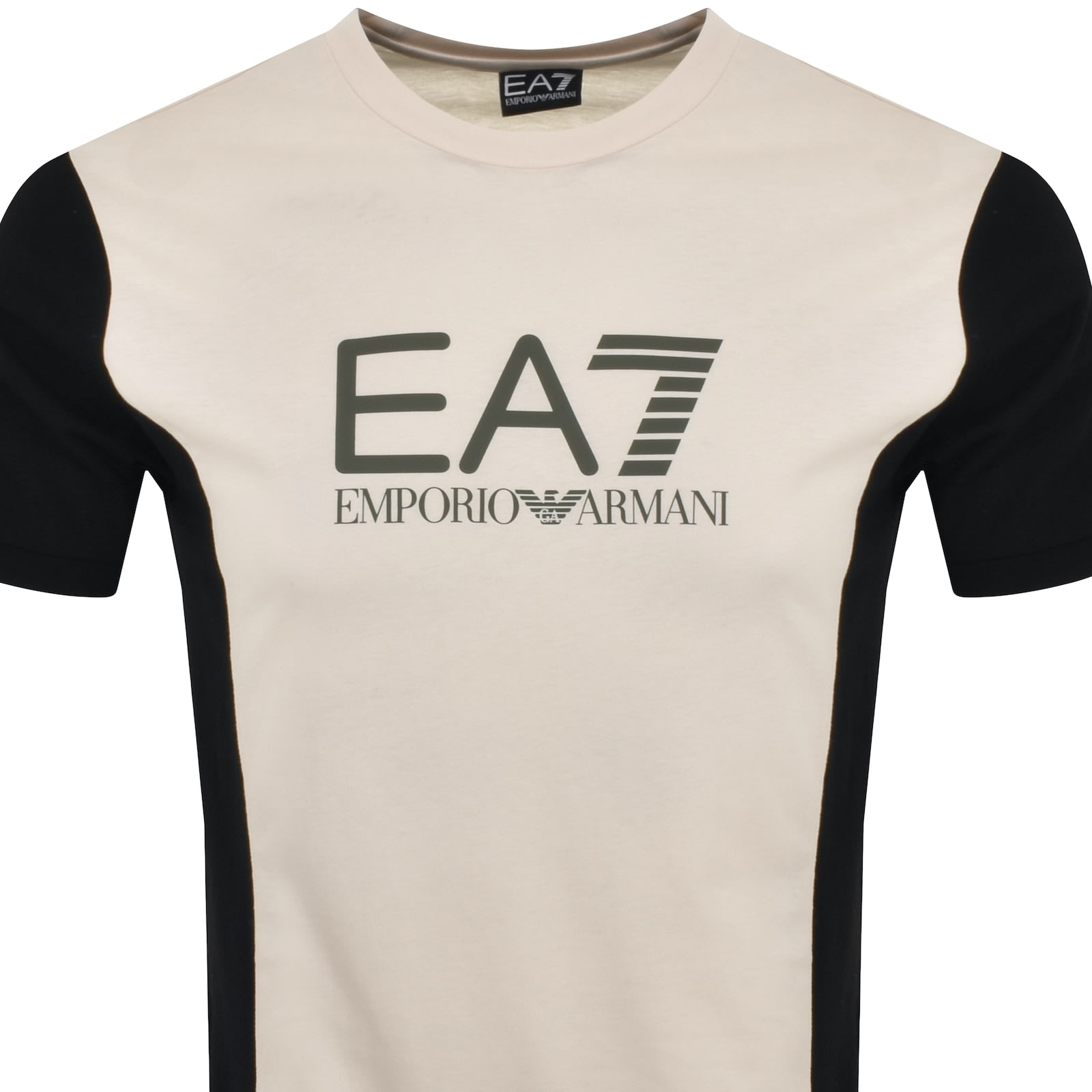 EA7 Emporio Armani Logo T Shirt Cream Mainline Menswear Canada