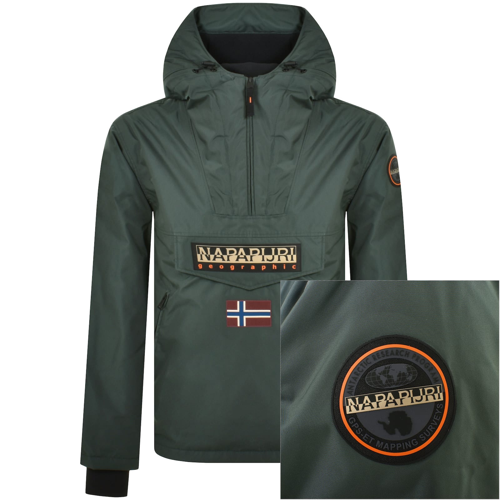 Green napapijri jacket cheap