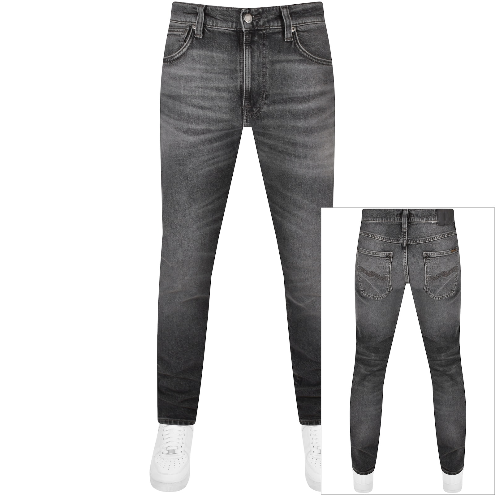 Nudie Jeans Lean Dean Mid Wash Slim Jeans Grey | Mainline Menswear United  States