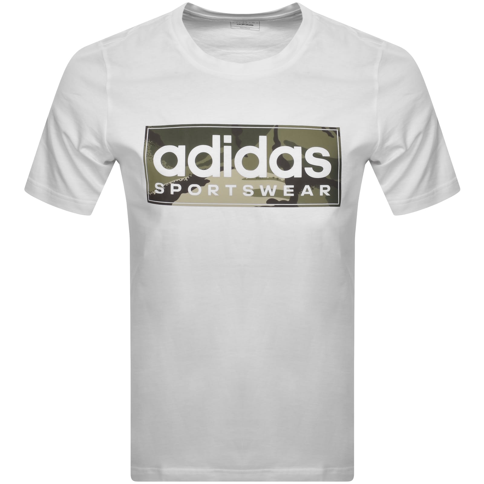 White adidas logo t shirt store