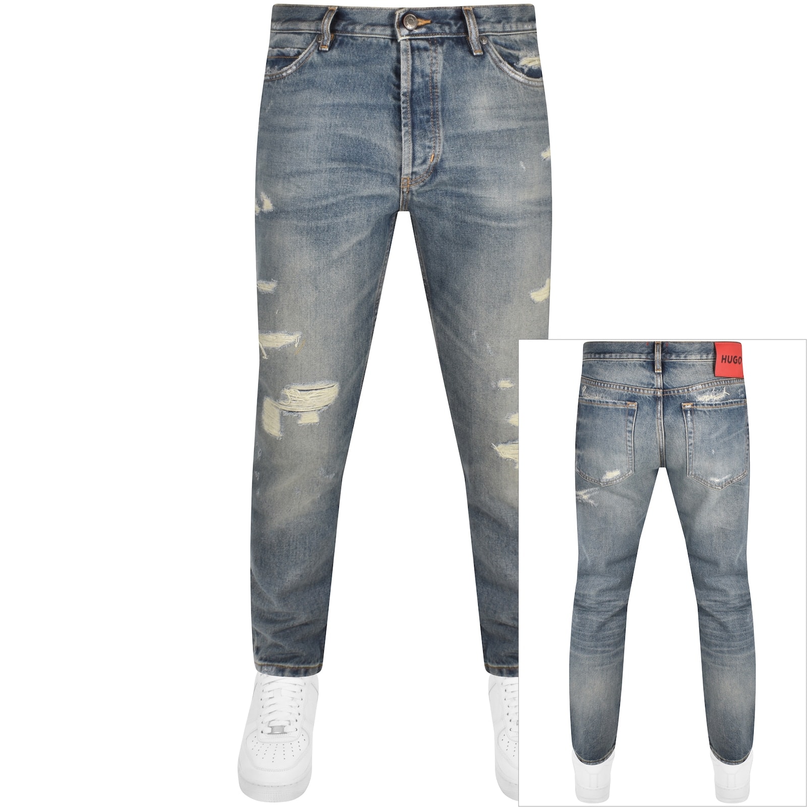 HUGO 634 Tapered Fit Jeans Light Wash BlueHUGO 634 Tapered Fit Jeans Light Wash Blue Male 34W 32L