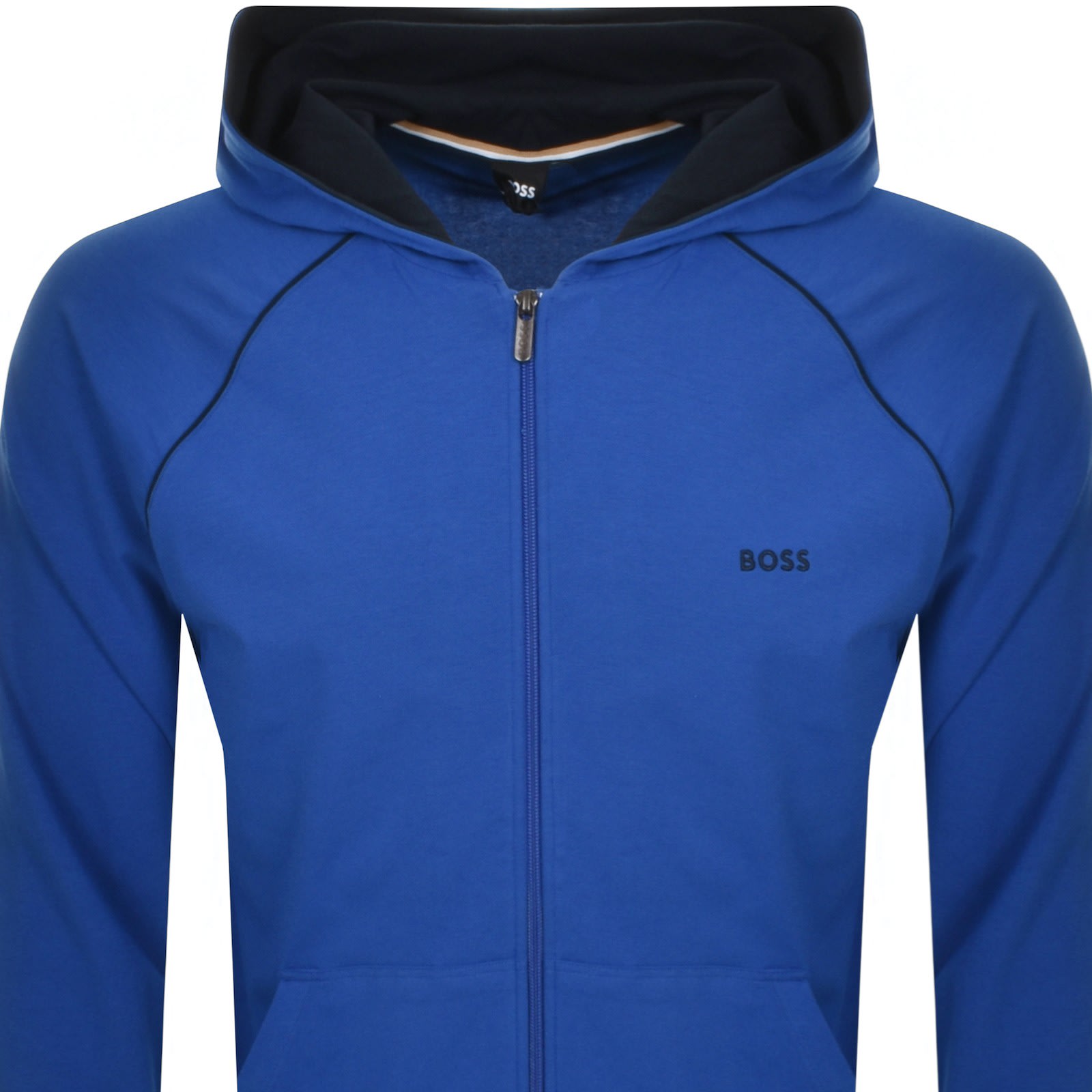 Blue boss hoodie discount