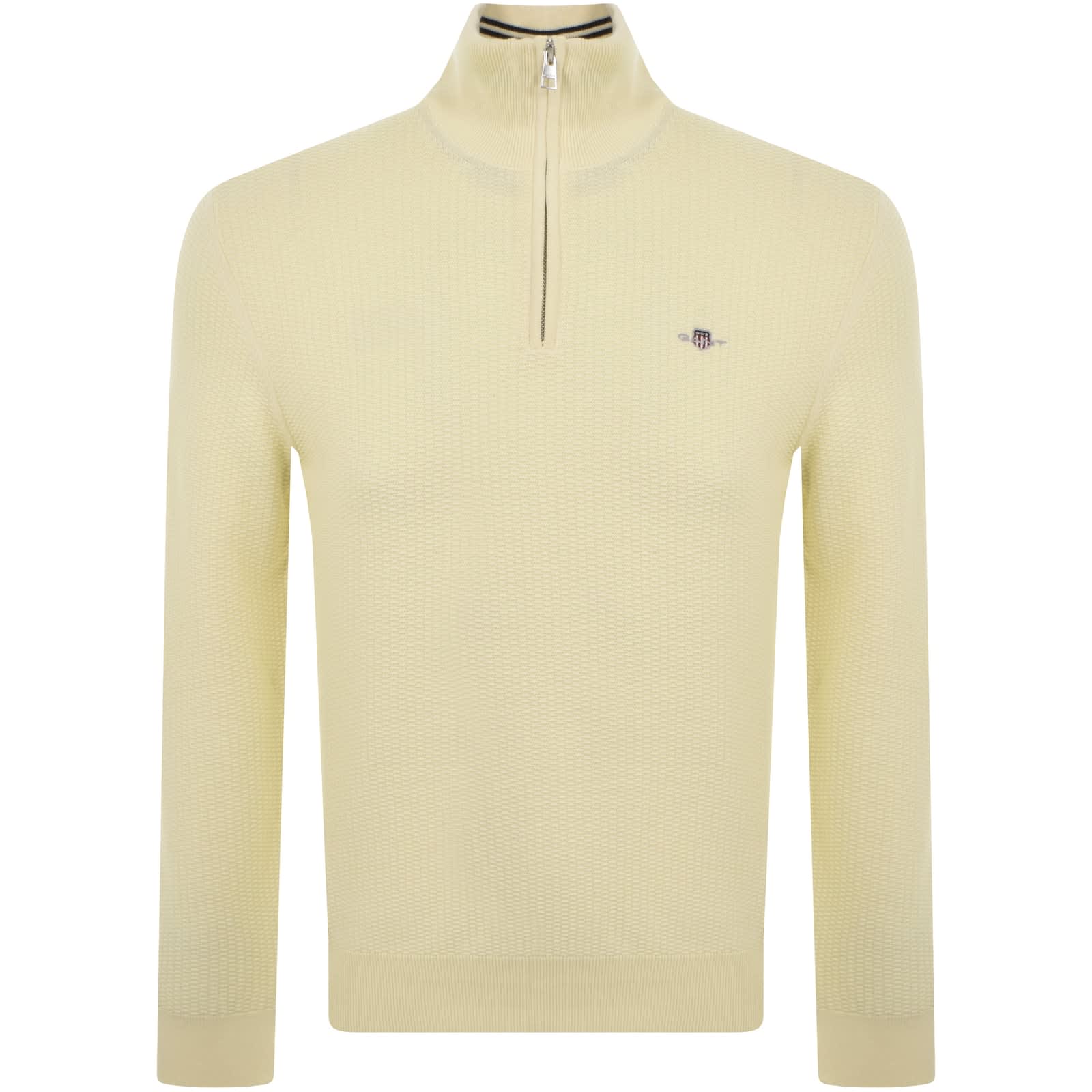 Gant half zip textured jumper clearance