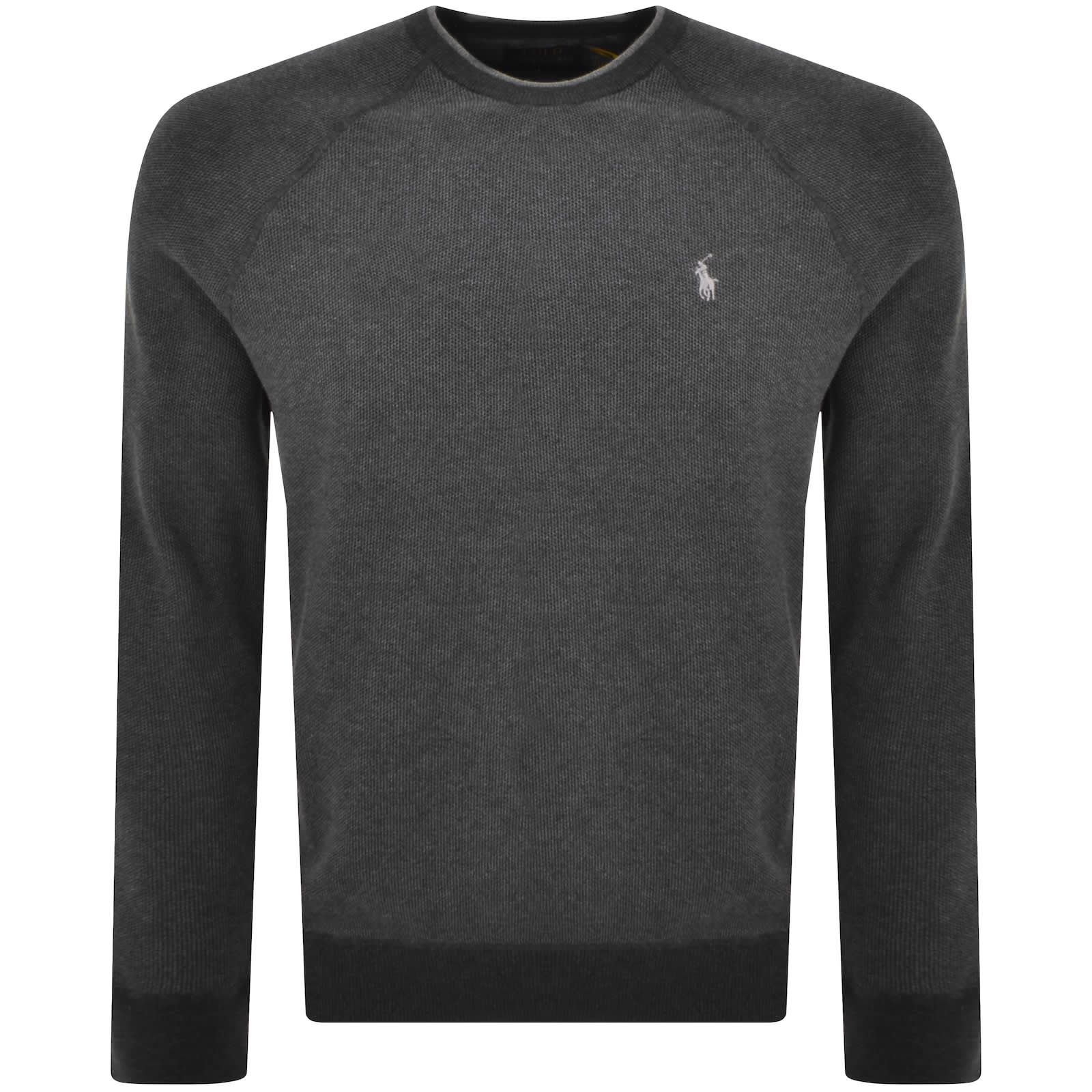 Grey ralph lauren crew neck jumper shop