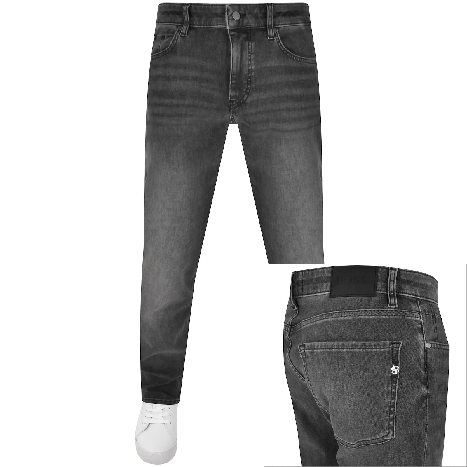 BOSS Re Maine Stretchletic Regular Fit Jeans Grey Mainline Menswear Denmark