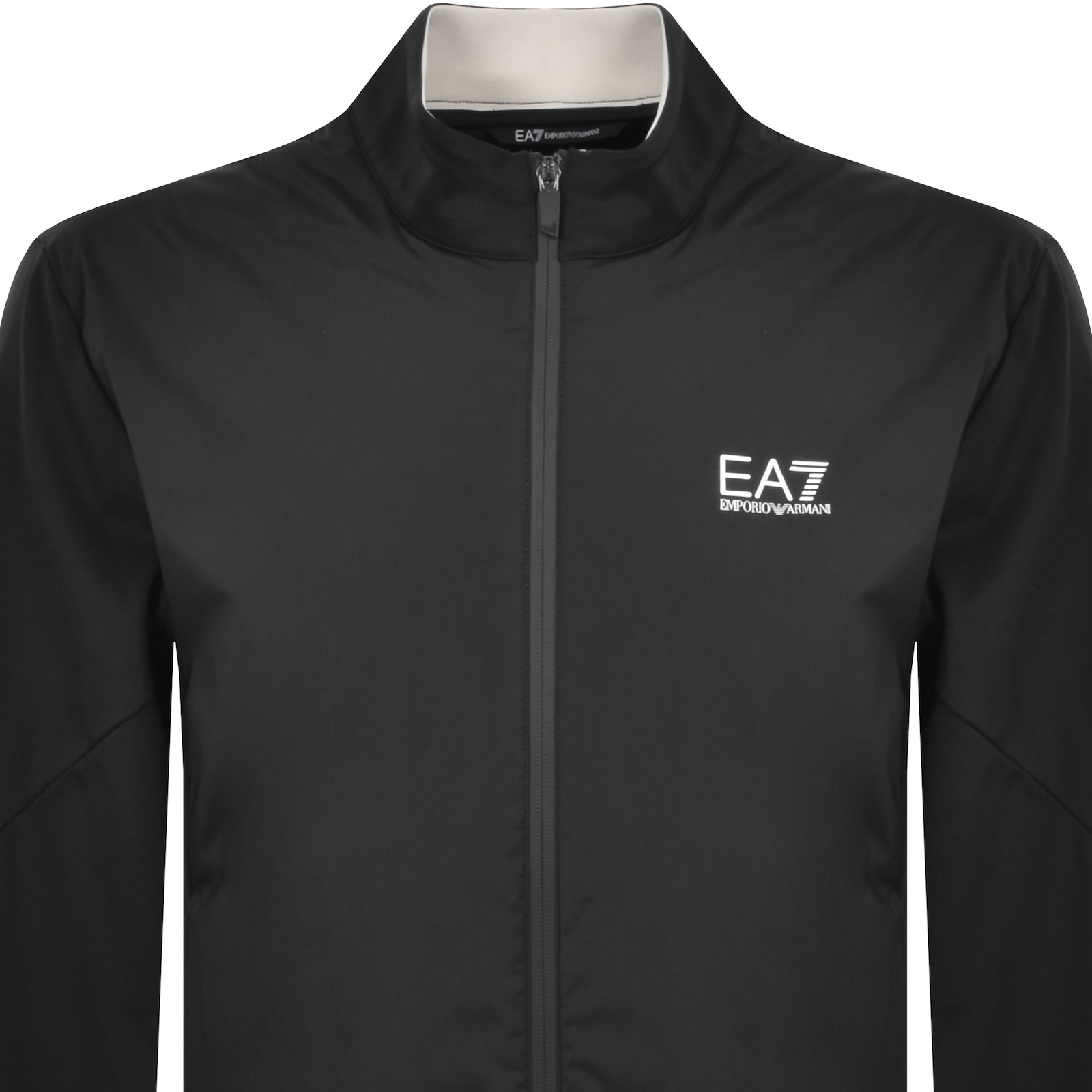 EA7 Emporio Armani Full Zip Logo Sweatshirt Black
