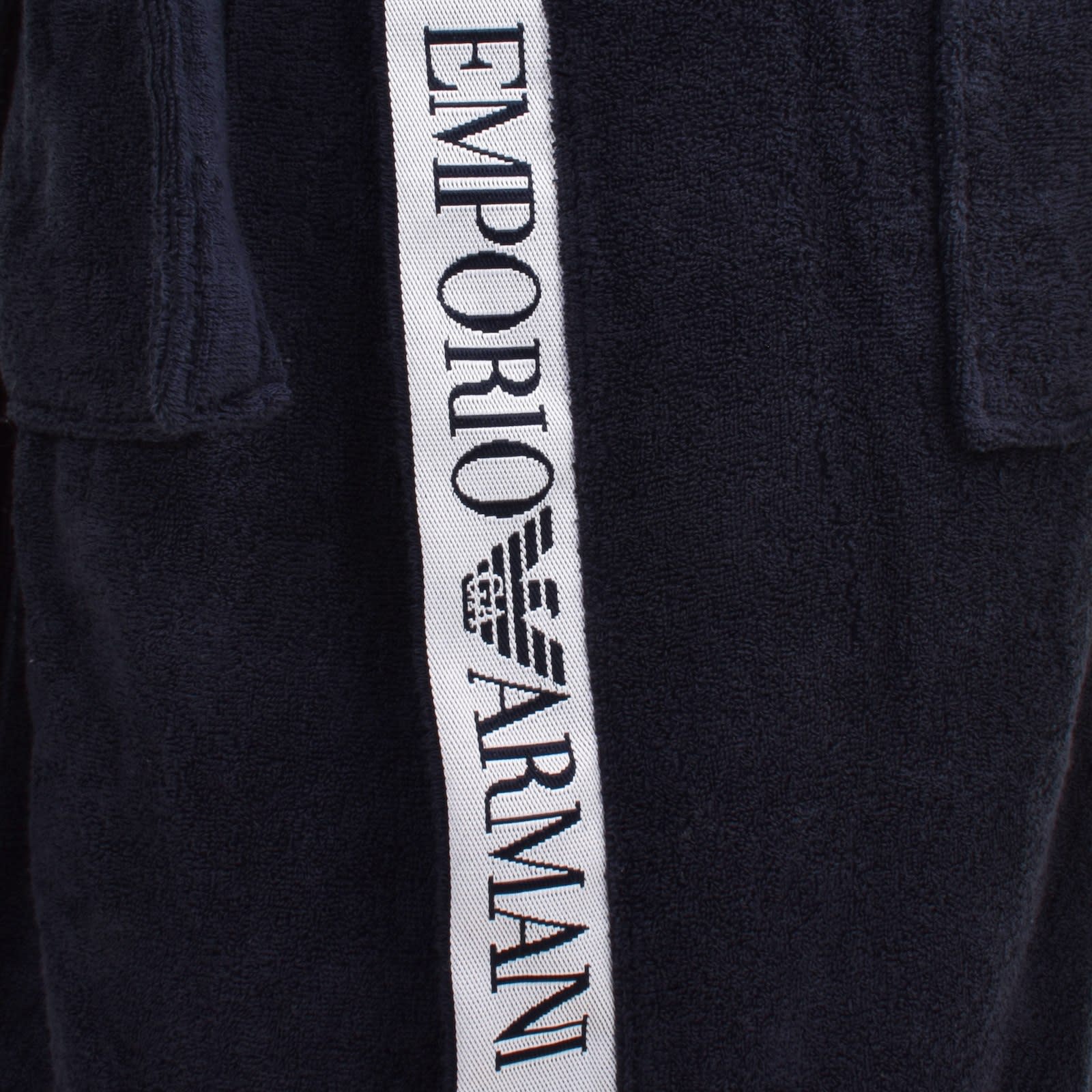 Emporio Armani Hooded Dressing Gown Navy Mainline Menswear