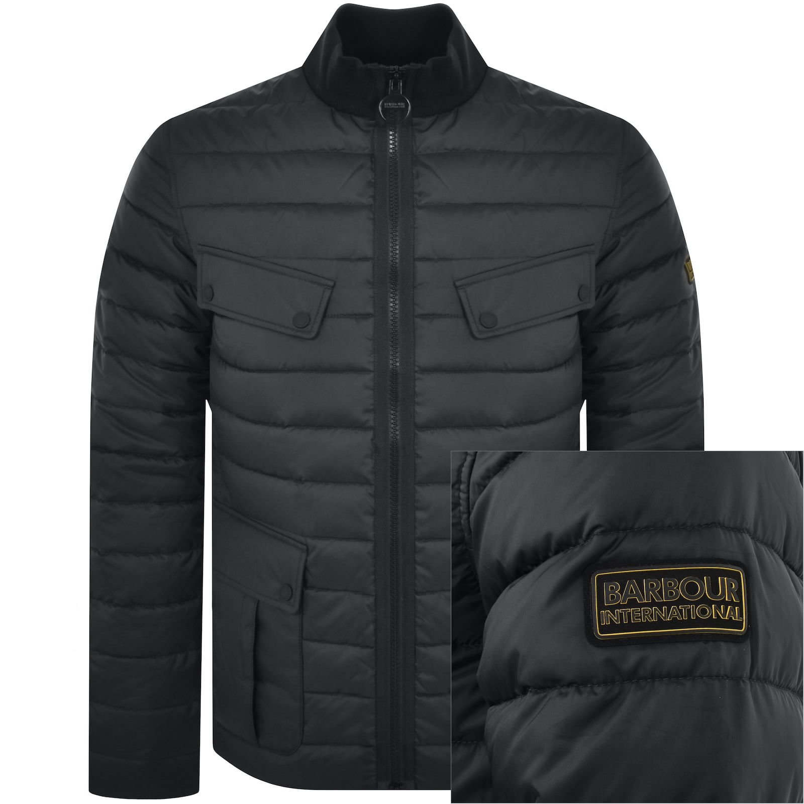 Barbour International R Ariel Quilt Jacket Black | Mainline Menswear United  States