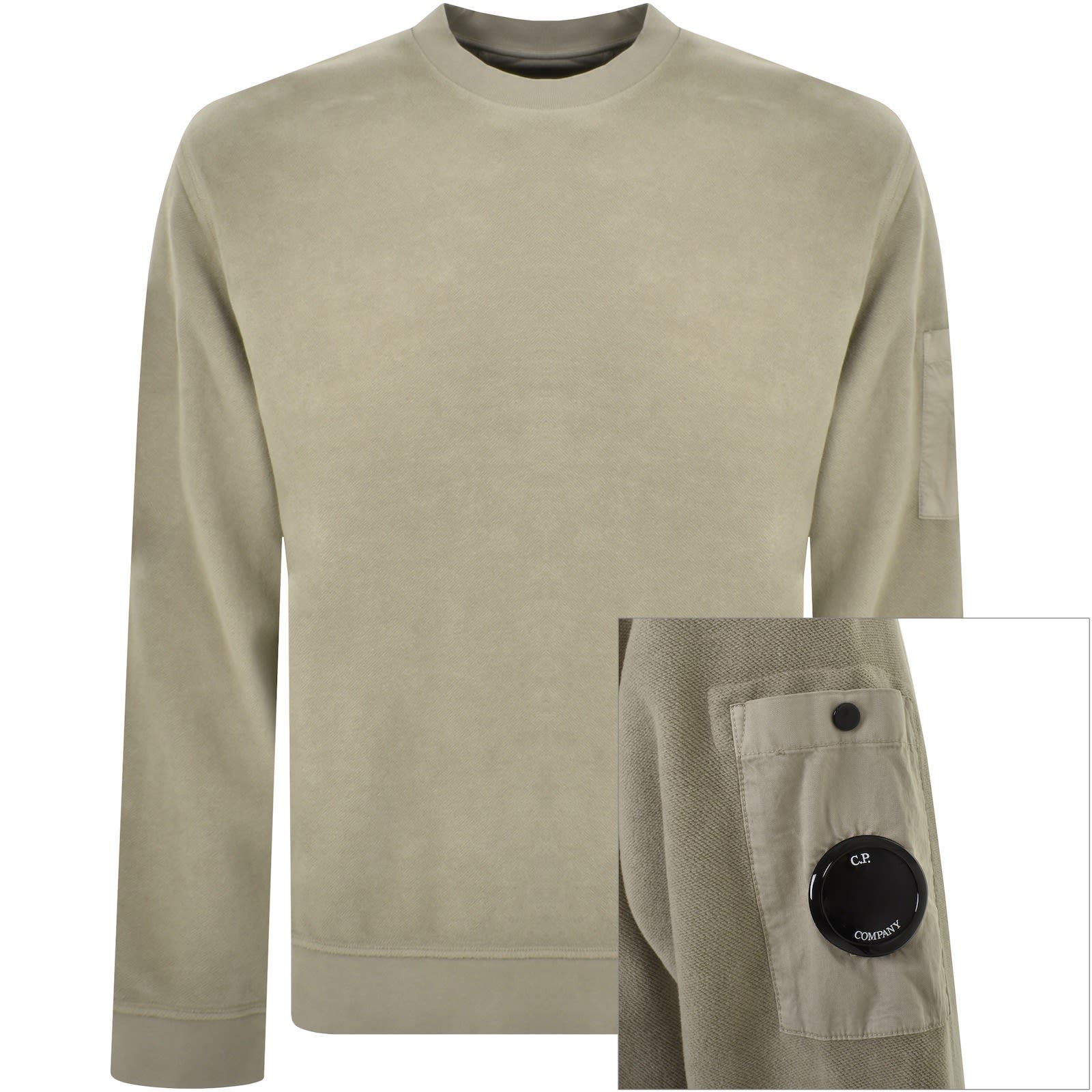 CP Company Emerized Diagonal Sweatshirt Khaki