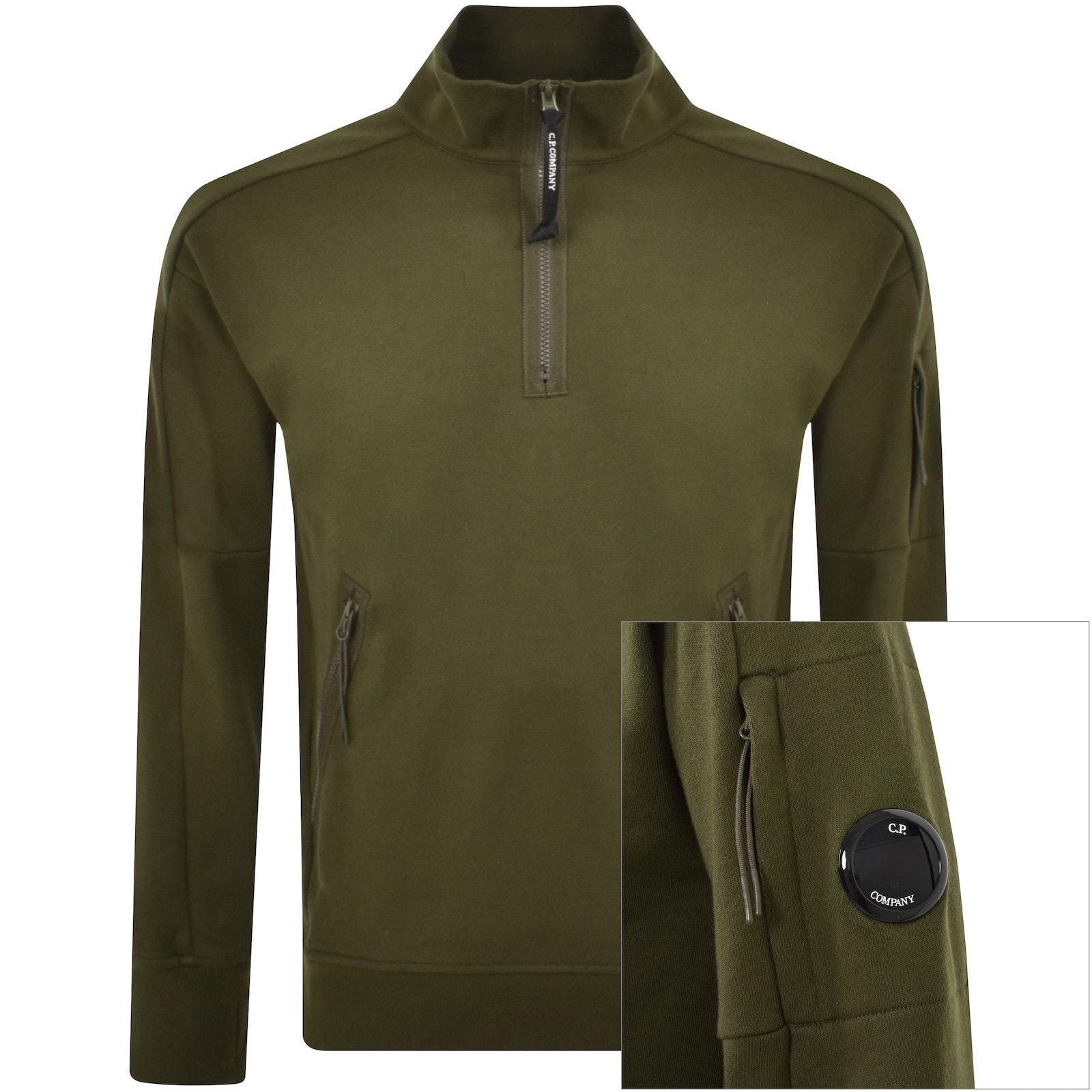 Cp company funnel neck polo sweatshirt outlet