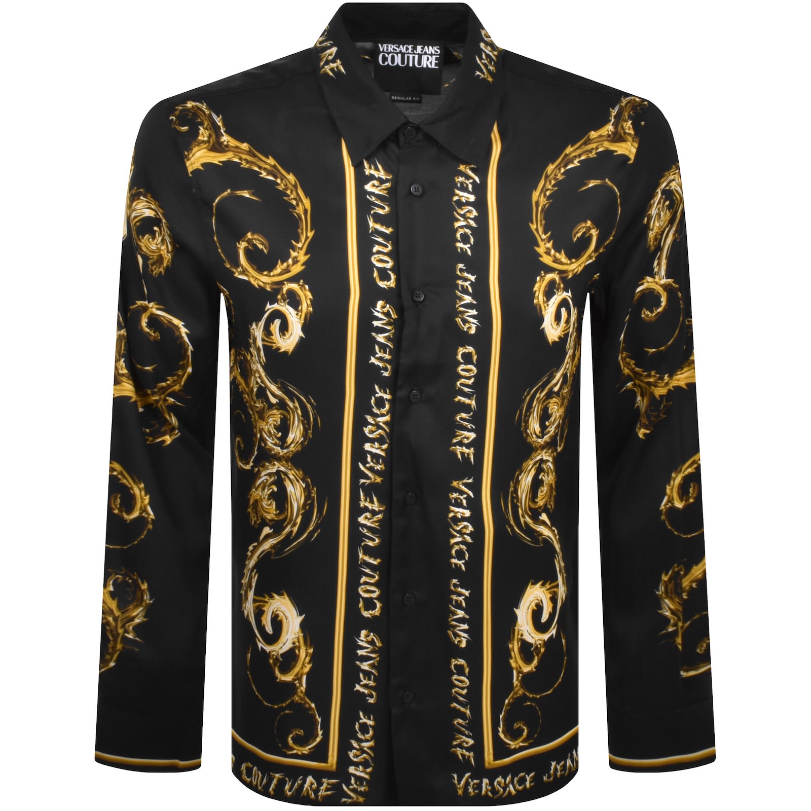 Versace Jeans Couture Long Sleeve Shirt Black male Medium