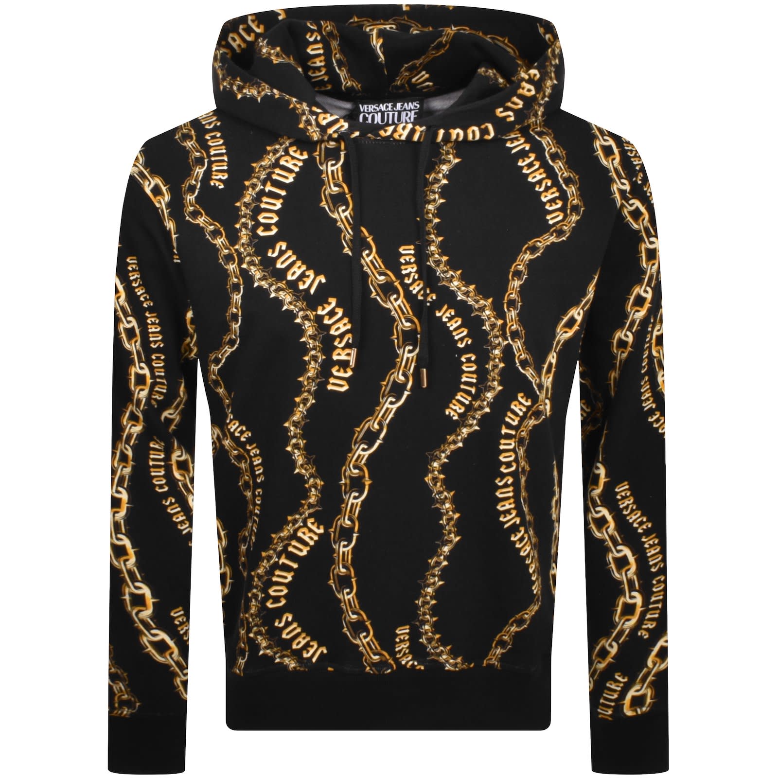 Versace Jeans Couture Logo Hoodie Black | Mainline Menswear United States