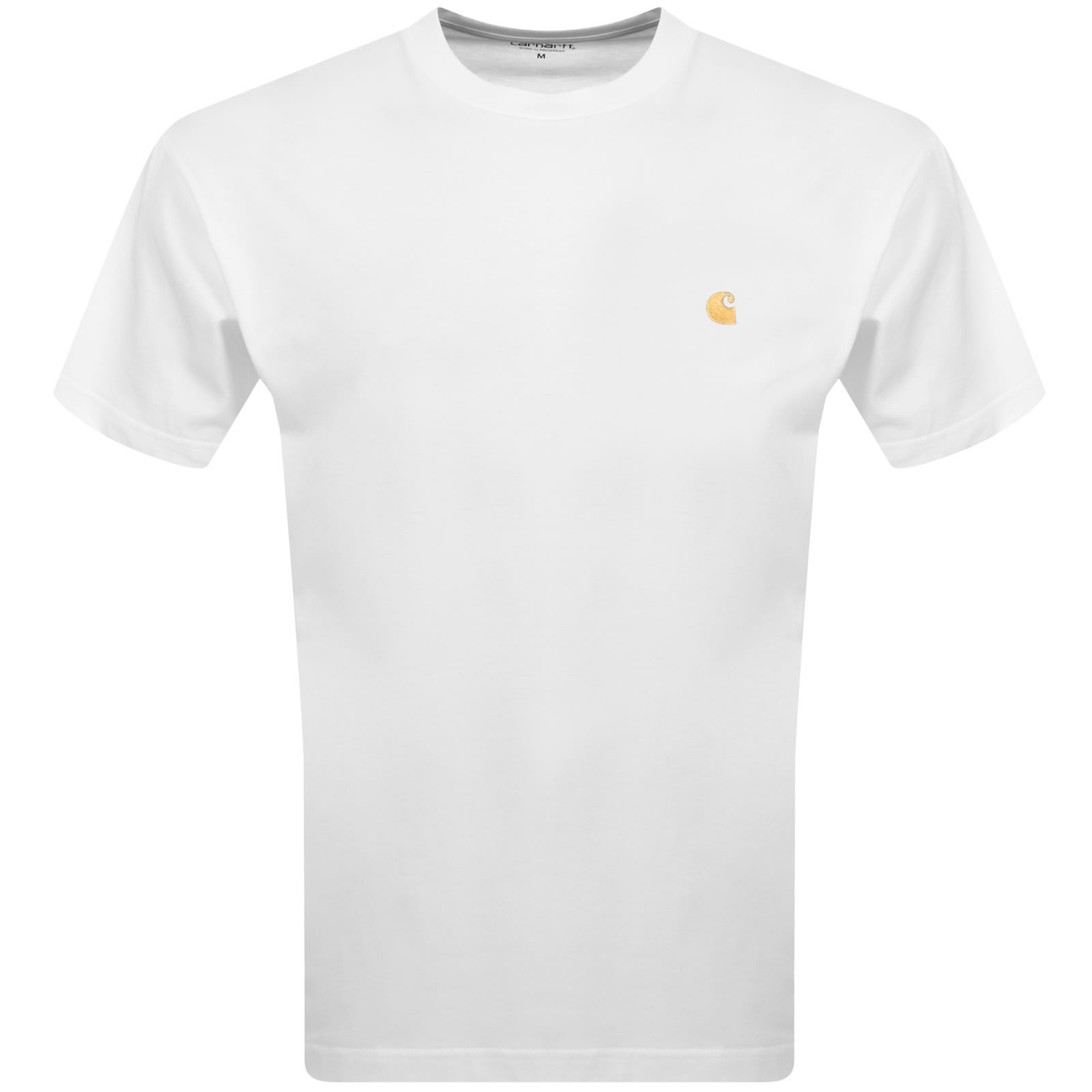 【関税&送料込】Carhartt Wip S S Chase White Cotton T-Shirt Carhartt WIP Chase Short Sleeved T Shirt White | Mainline