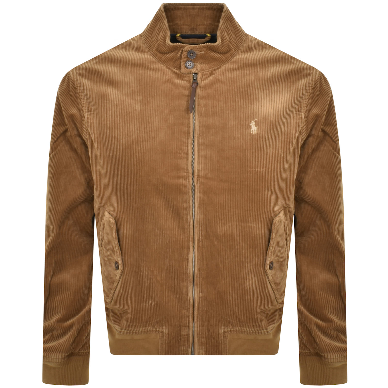 Brown polo jacket new arrivals