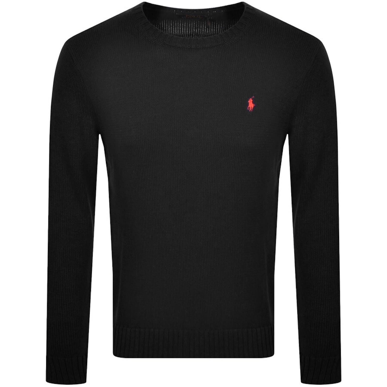 Ralph Lauren Crew Neck Knit Jumper Black Mainline Menswear