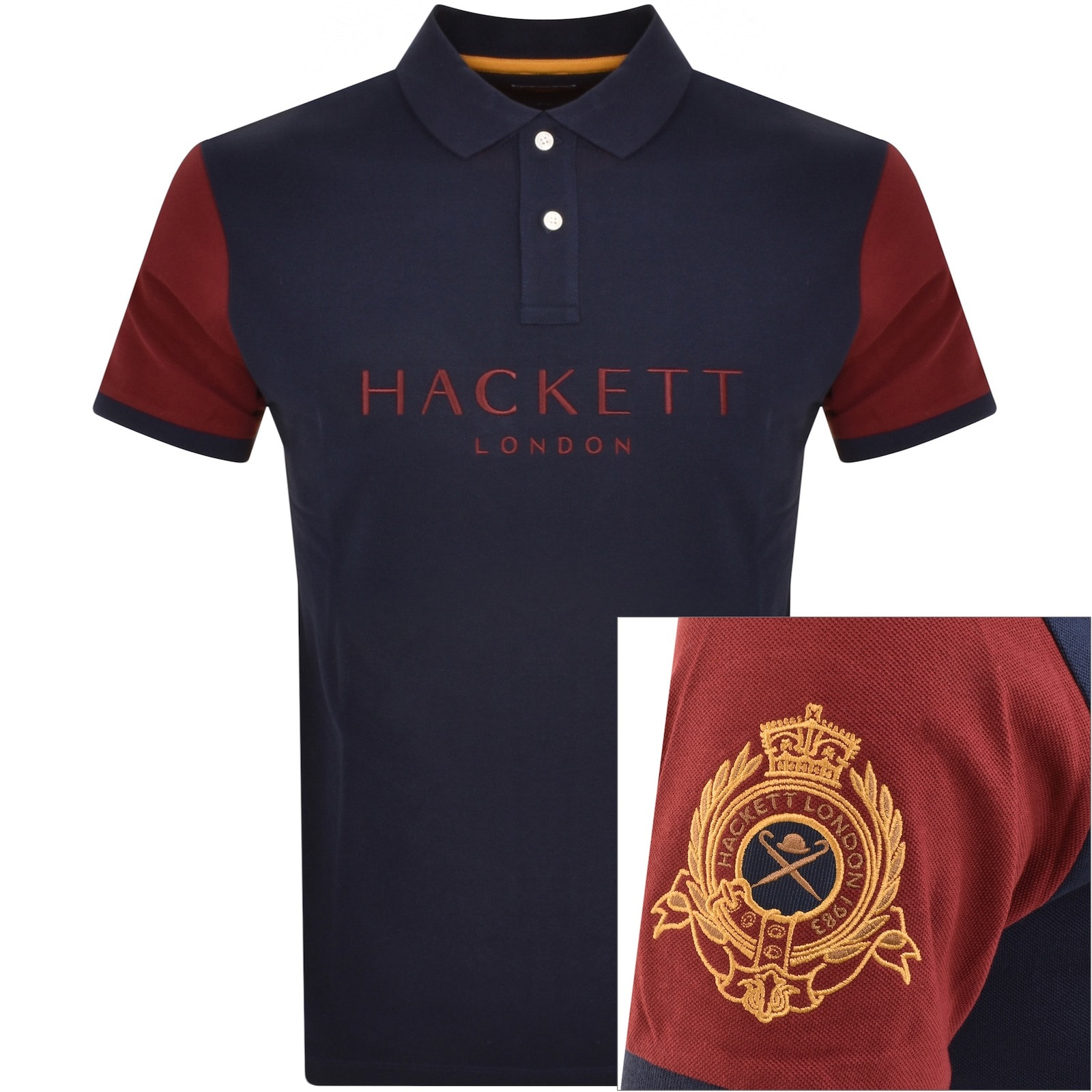 Hackett Modern City Heritage Polo T Shirt Navy | Mainline Menswear