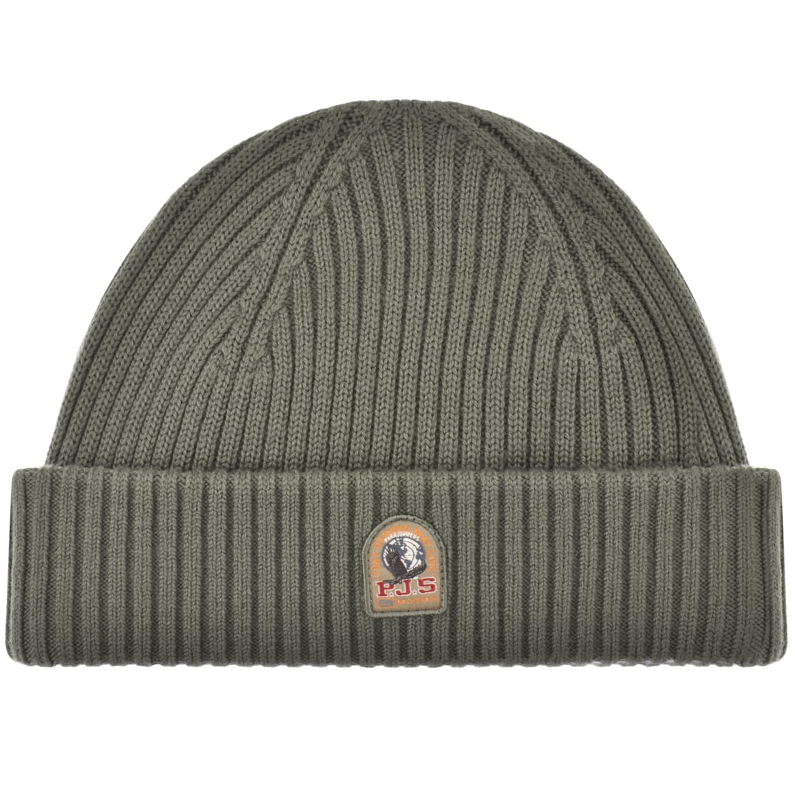 Parajumpers Ribbed Beanie Hat Grey Mainline Menswear