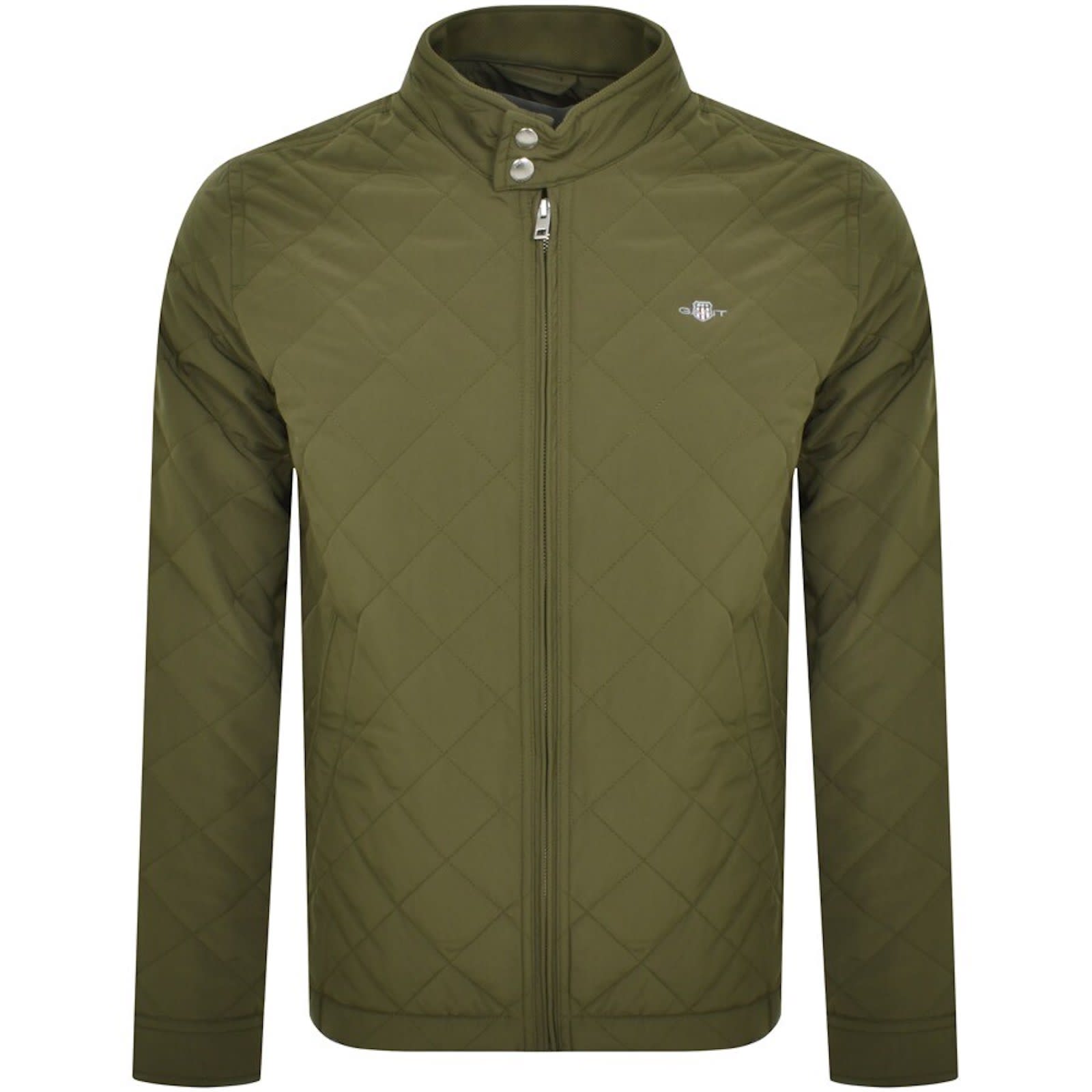 Gant Quilted Windcheater Jacket Green Mainline Menswear