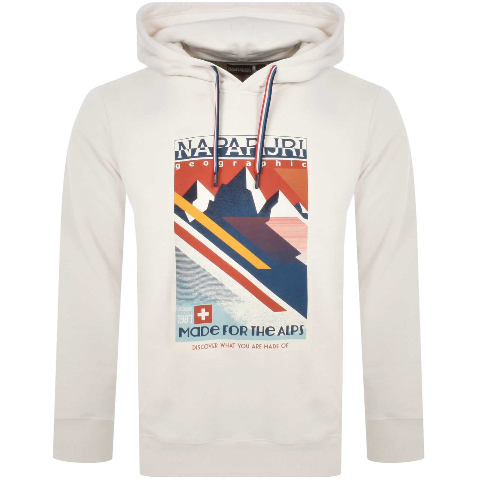 Napapijri B Portalet Hooded Cotton Sweatshirt Beige