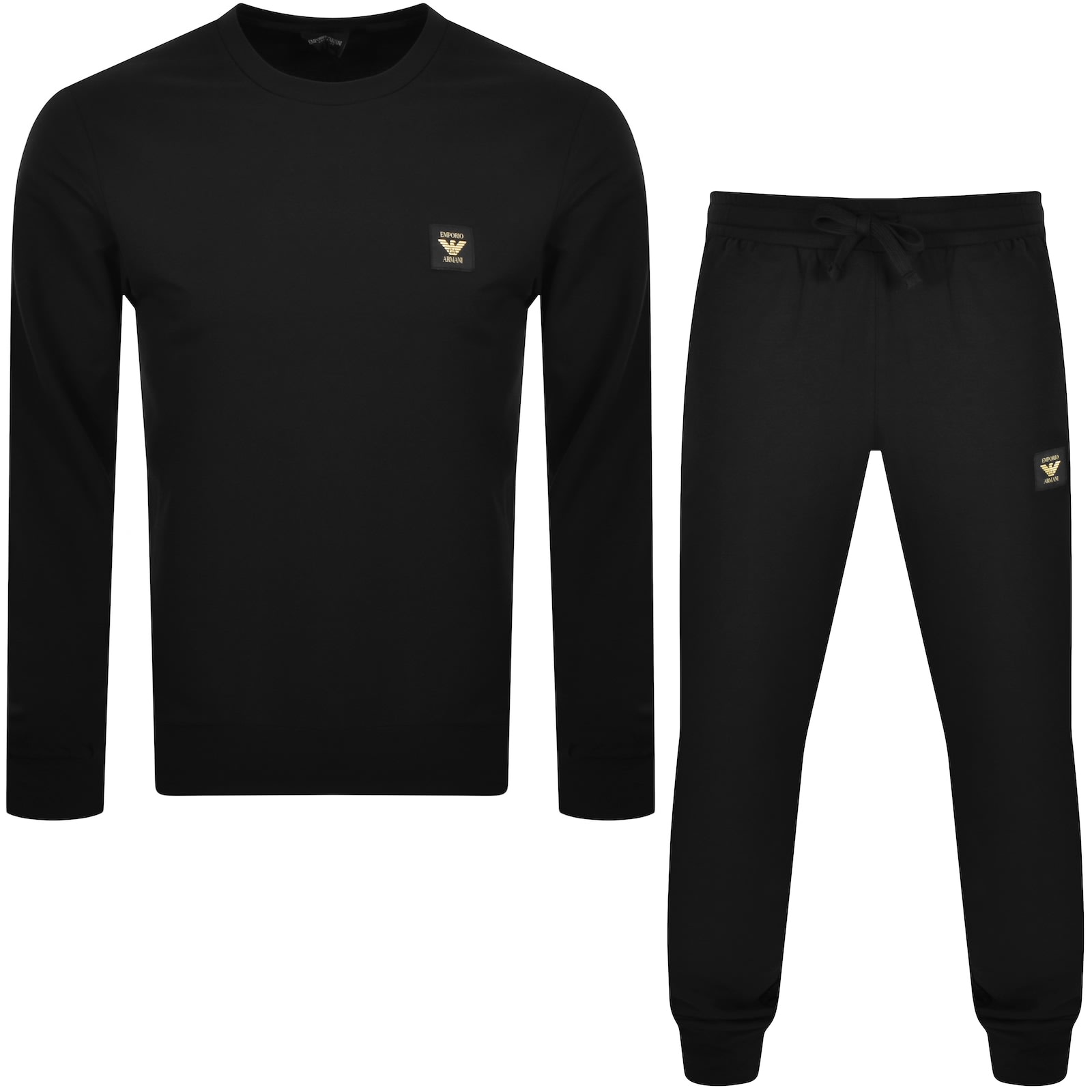 Emporio armani lightweight lounge tracksuit black store