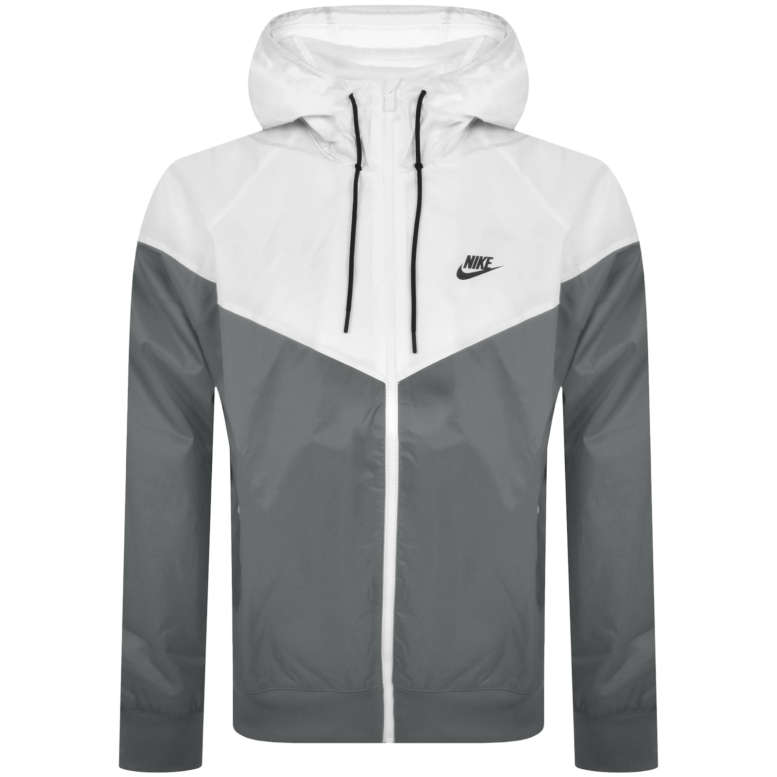 Nike windrunner jacket white and black new arrivals