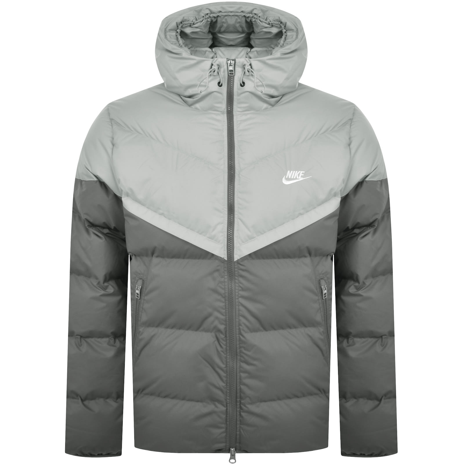 Nike Logo Padded Jacket Grey Mainline Menswear