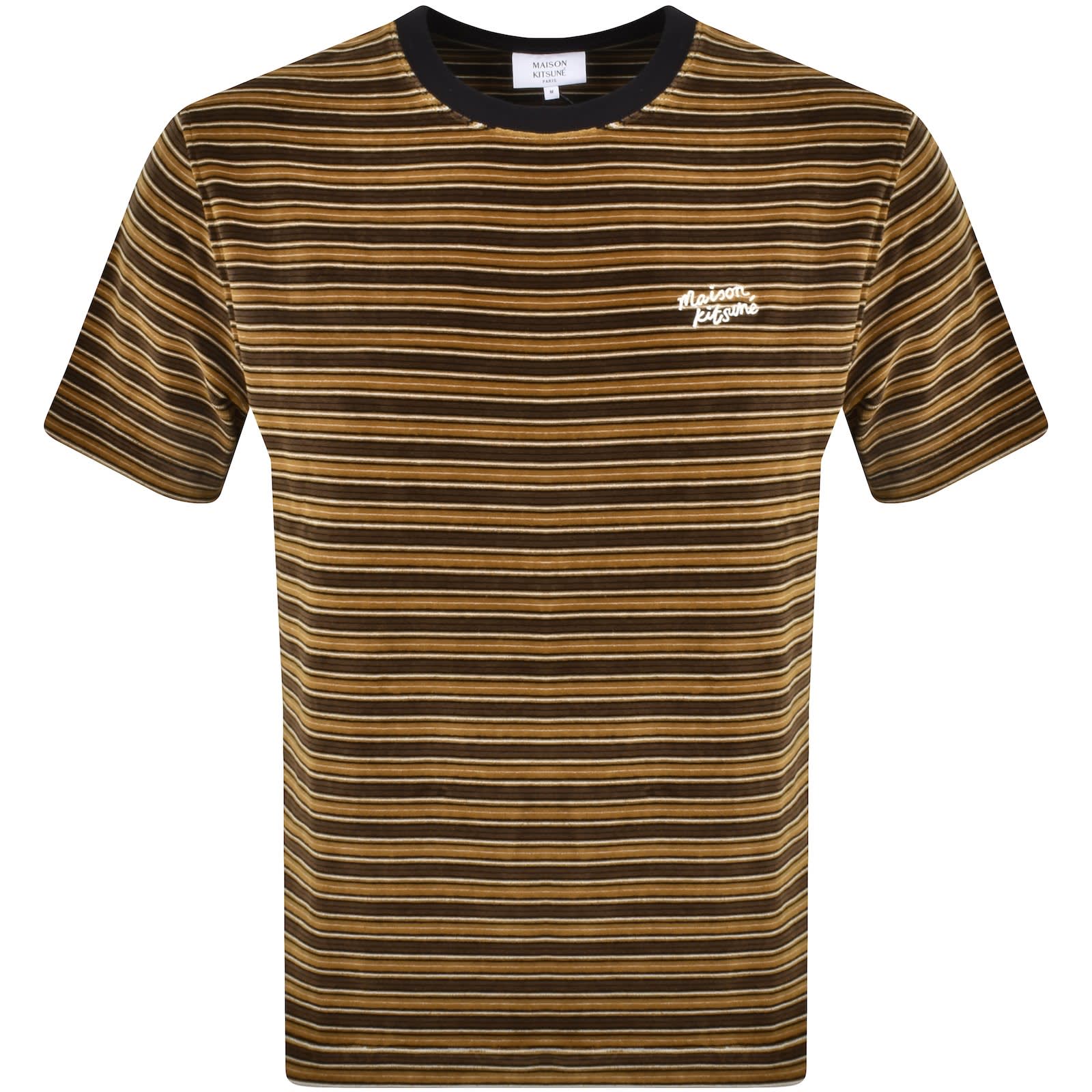 Tシャツ・カットソー MAISON KITSUNE Men T-shirt Brown MM00127KJ0118 0117 楽天市場】メゾンキツネ MAISON KITSUNE クルーネックTシャツ