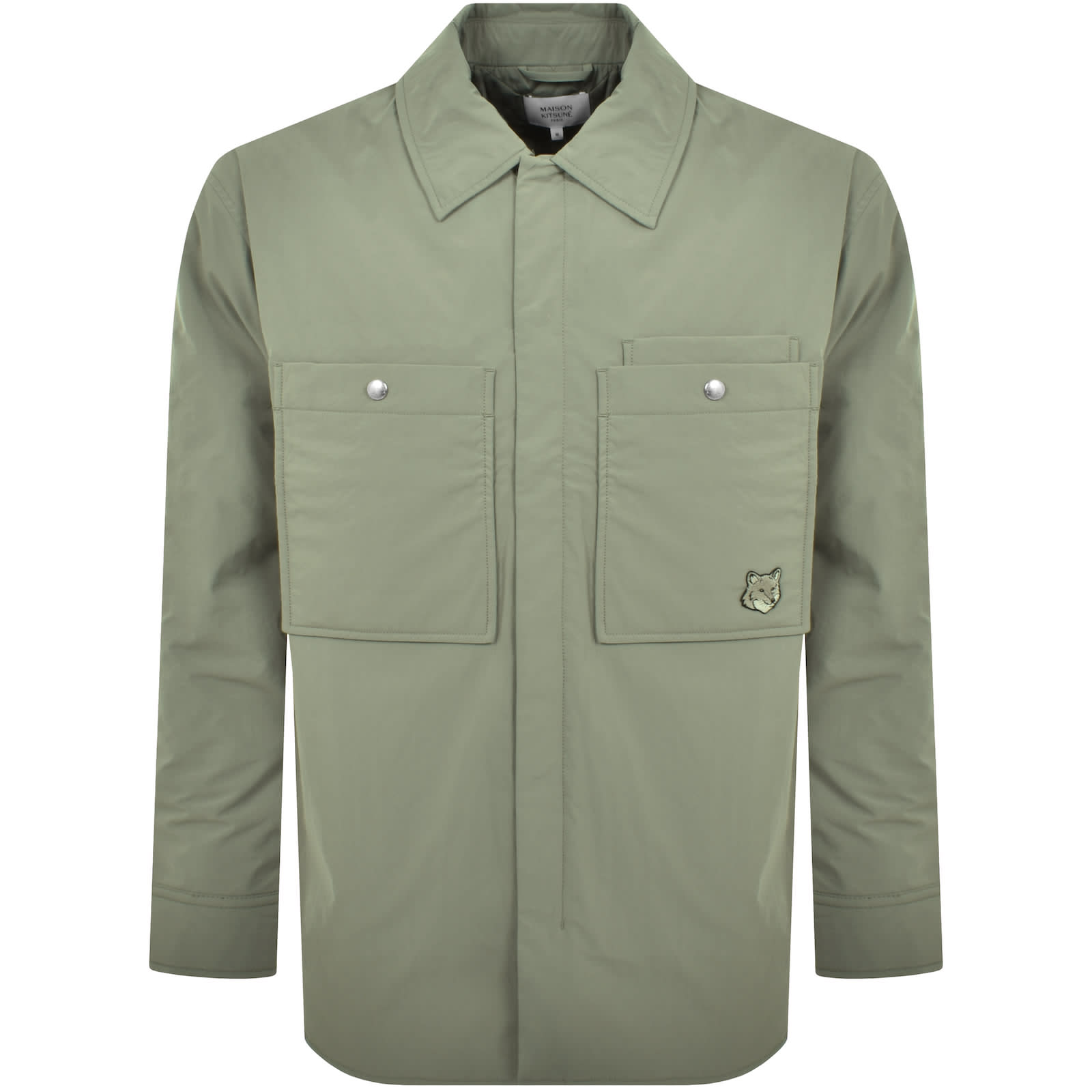 Maison Kitsune Logo Overshirt Green | Mainline Menswear