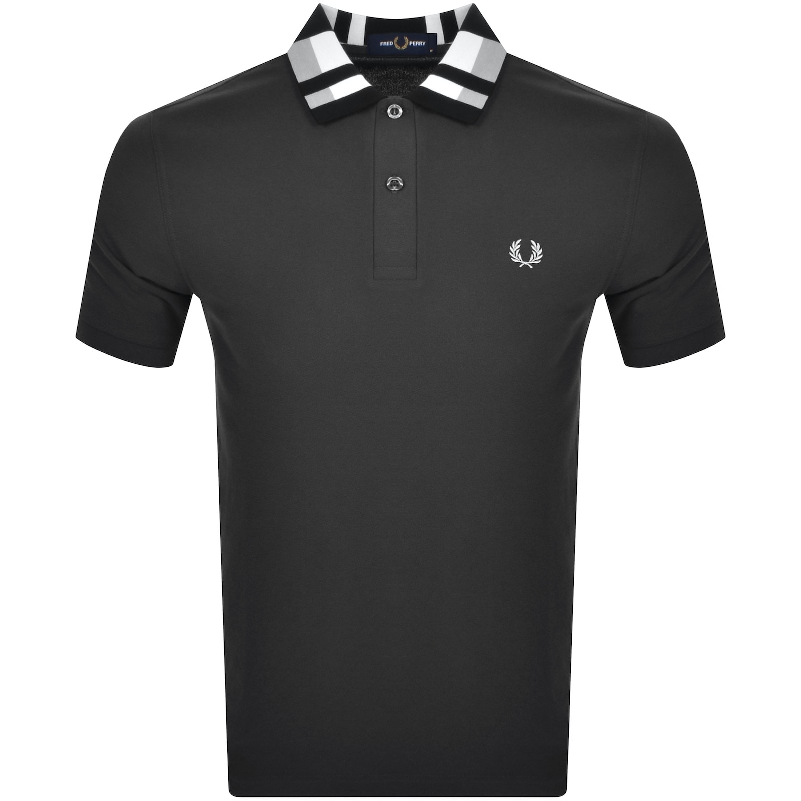 Fred Perry Checkerboard Polo T Shirt Grey | Mainline Menswear United States