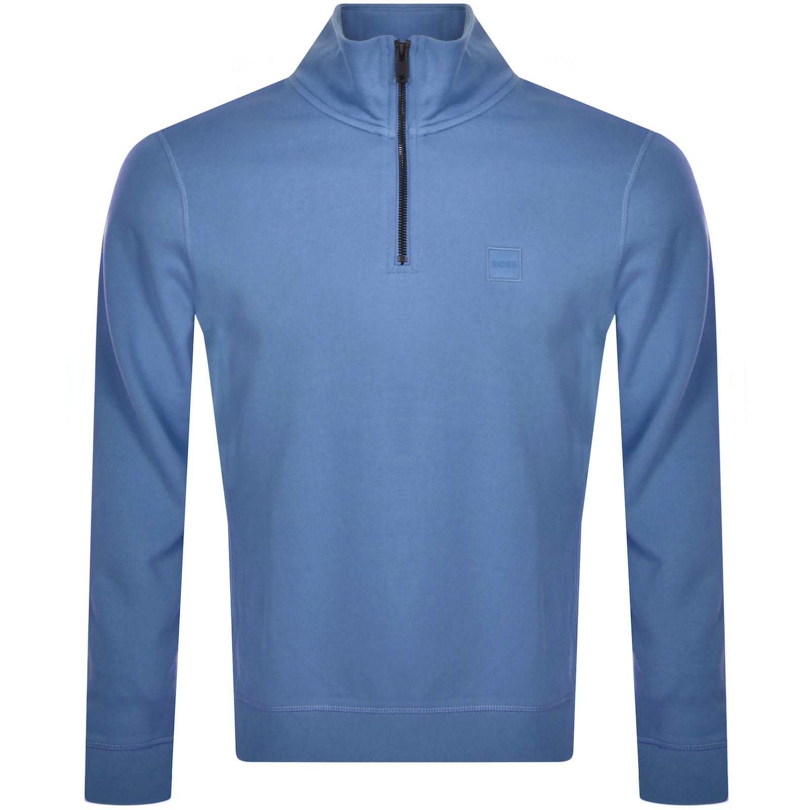 BOSS Zetrust Quarter Zip Sweatshirt Blue Mainline Menswear Ireland