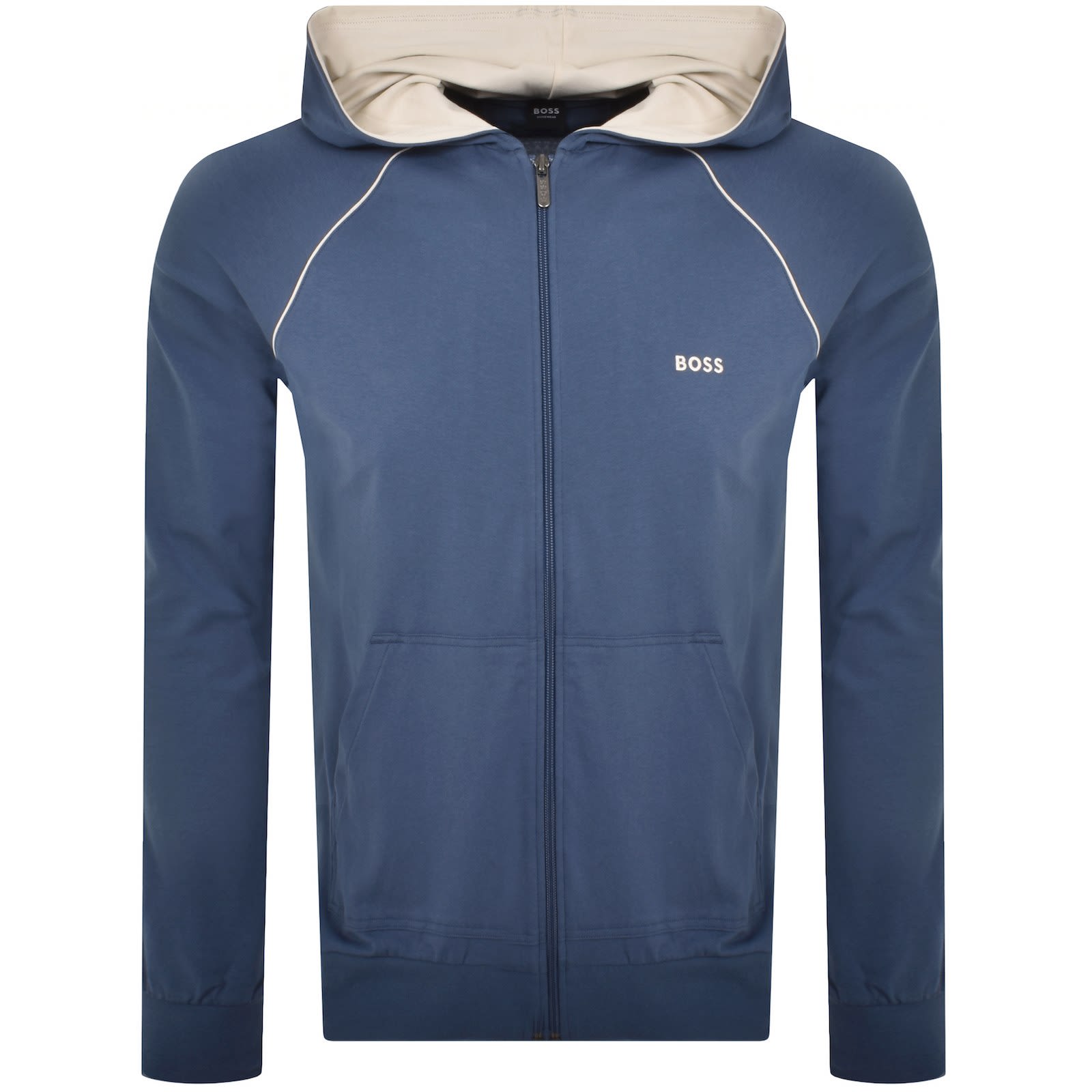 BOSS Mix And Match Full Zip Hoodie Blue Mainline Menswear Canada