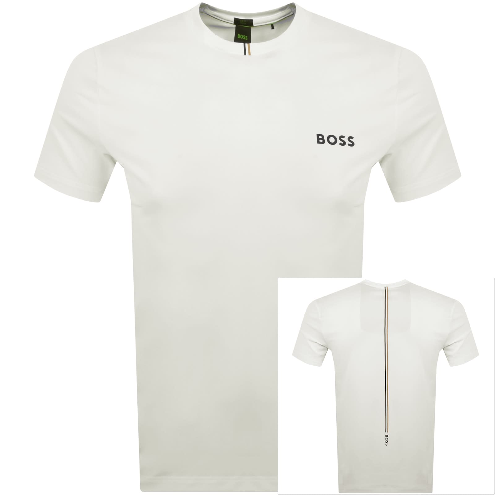 Tシャツ・カットソー BOSS Men T-shirt White 50495728 100 BOSS Tee MB Slim Fit T Shirt White | Mainline Menswear