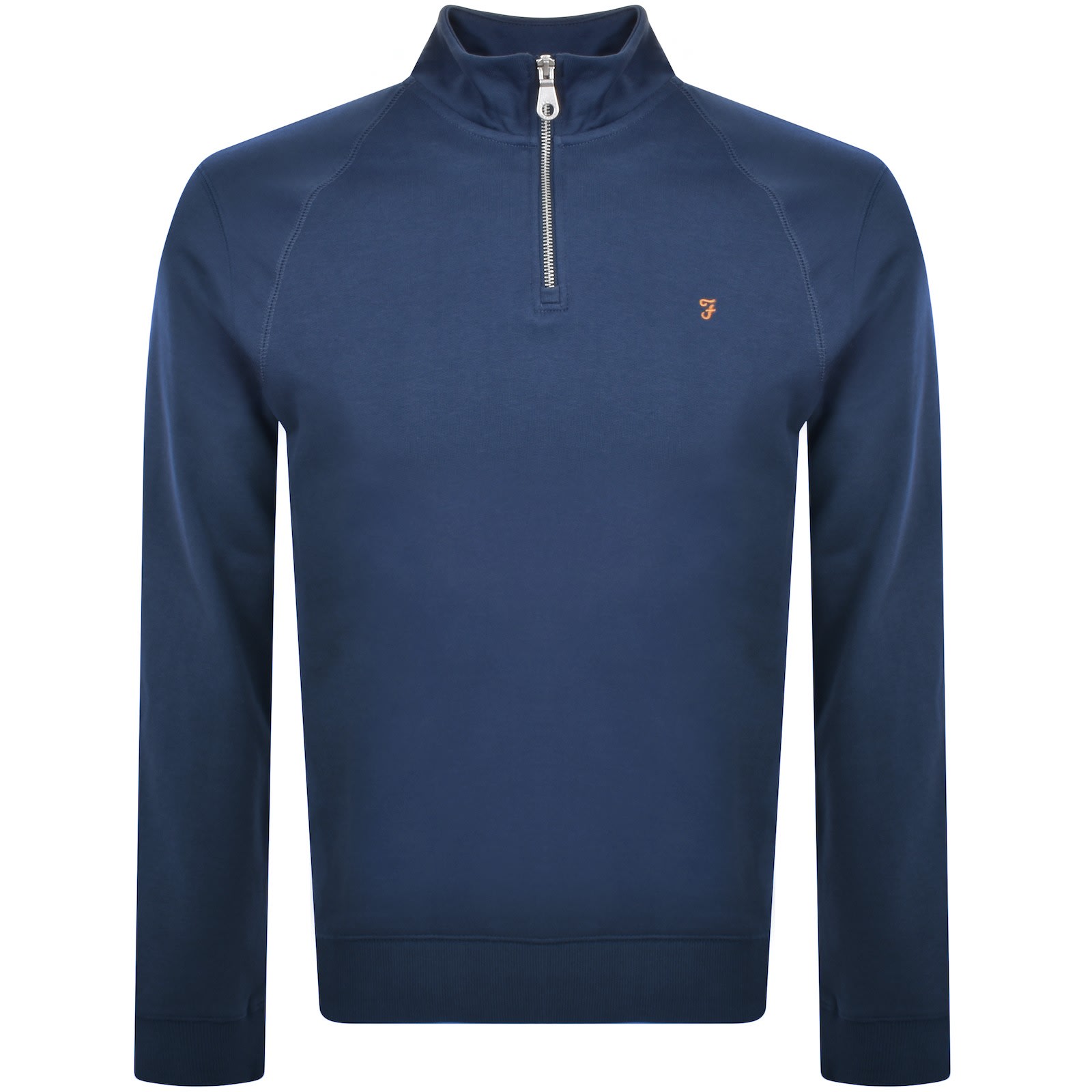 Farah Jim Quarter Zip Sweatshirt Blue