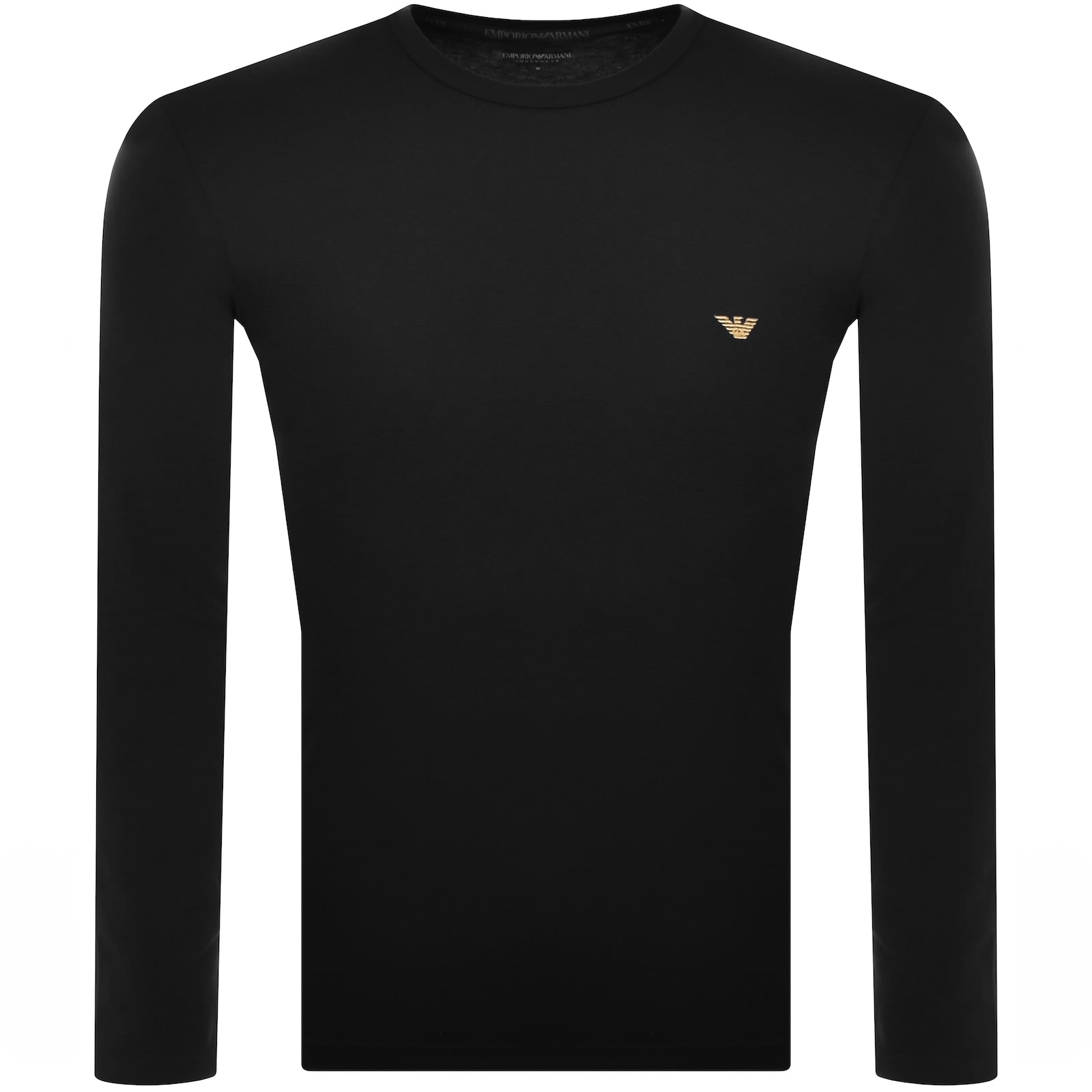Emporio Armani Long Sleeve Logo T Shirt Black | Mainline