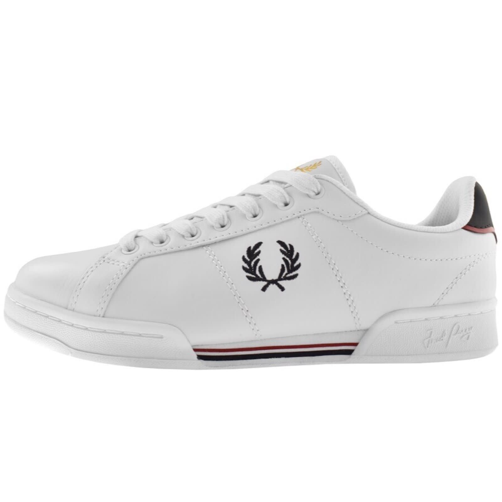 Fred Perry B722 Leather Trainers White Mainline Menswear United States