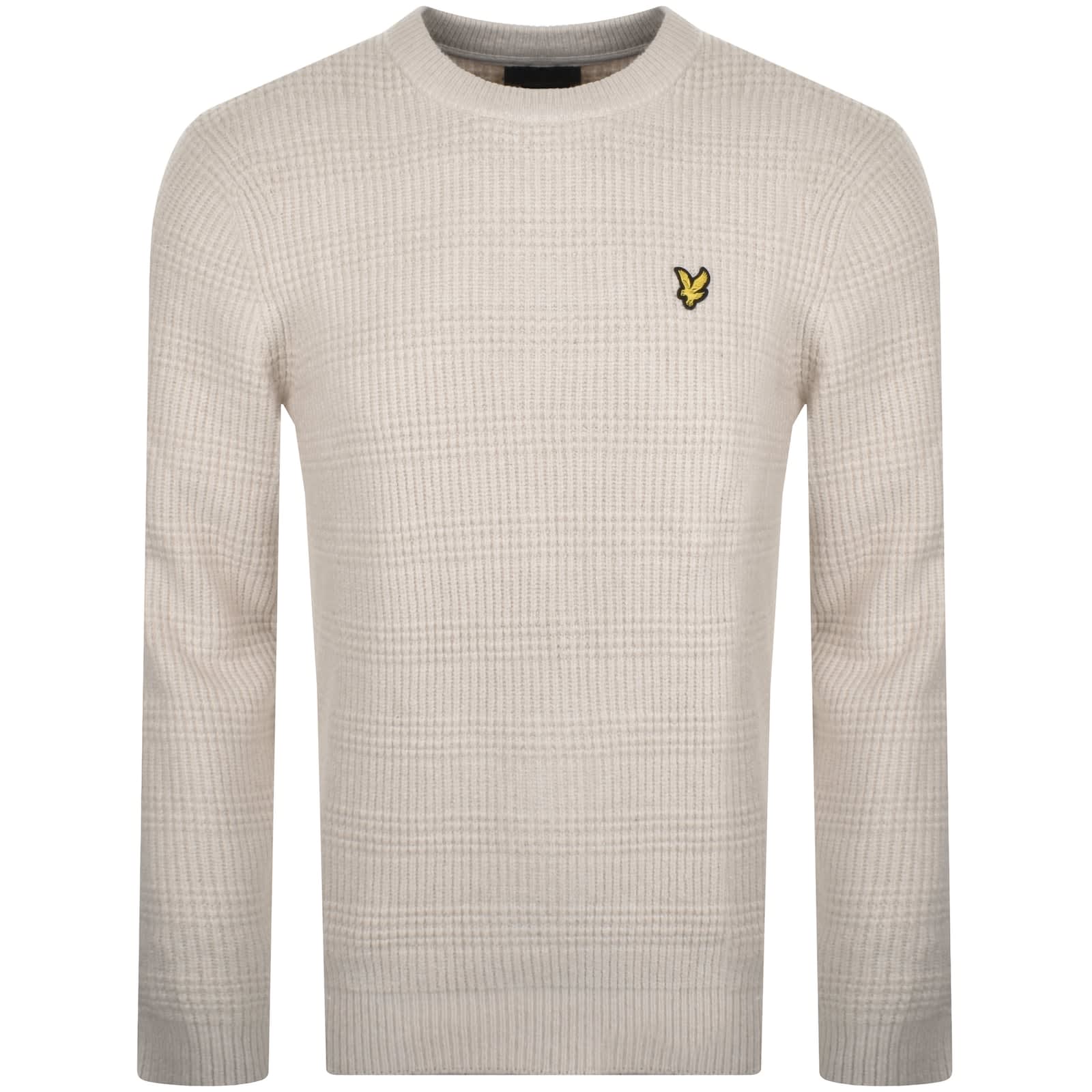 Lyle And Scott Waffle Knit Jumper CreamLyle And Scott Waffle Knit Jumper Cream Male Medium