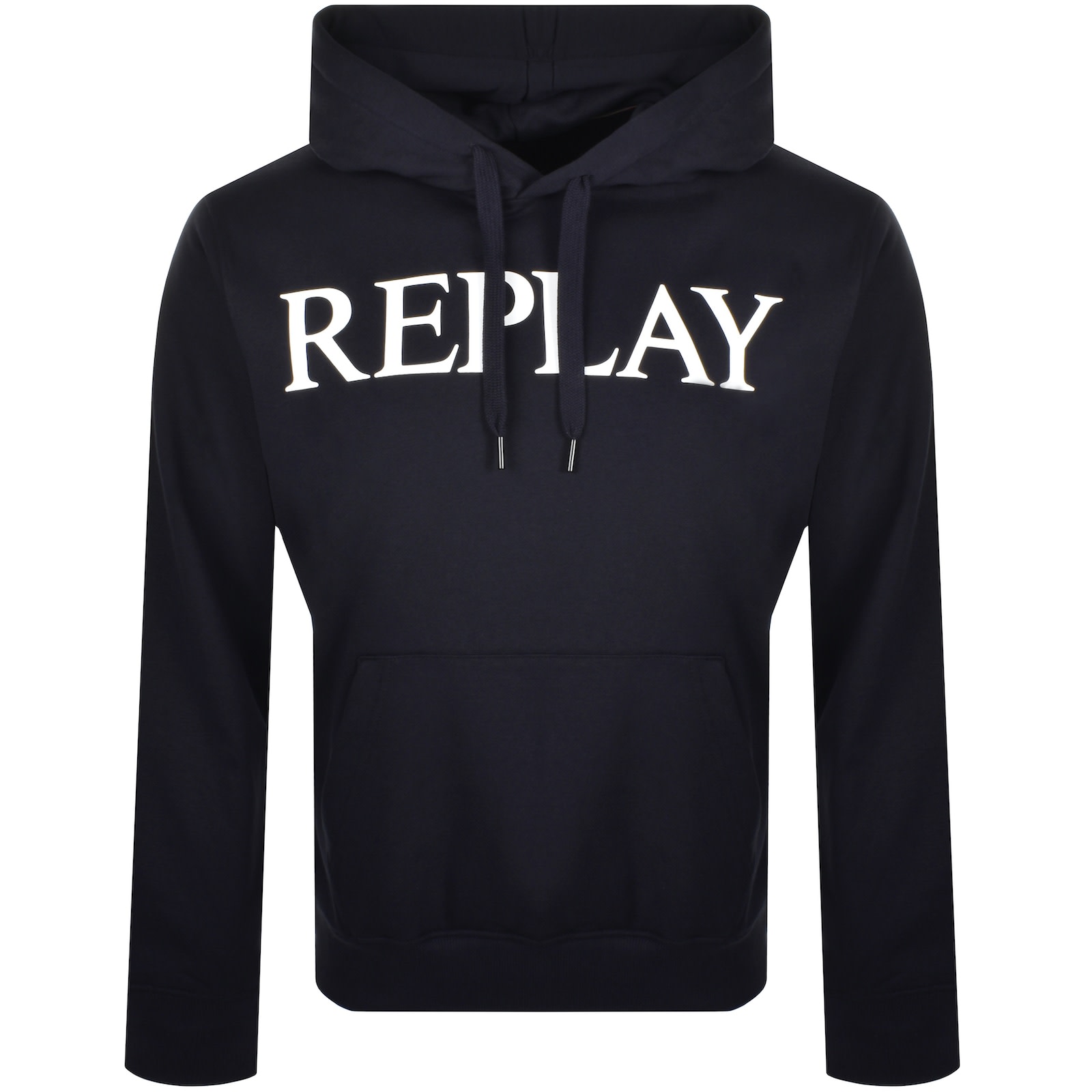 Replay Logo Hoodie Navy Mainline Menswear