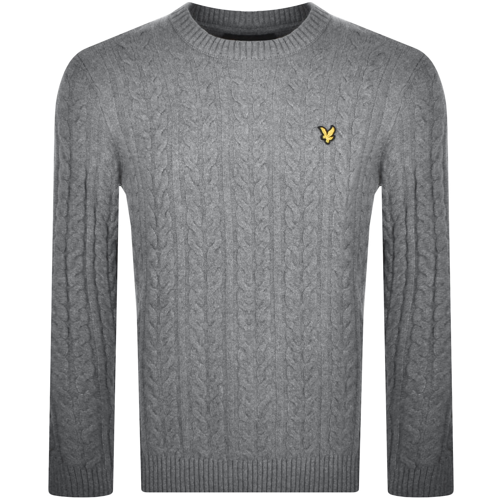Lyle And Scott Cable Knit Jumper Grey Mainline Menswear Ireland