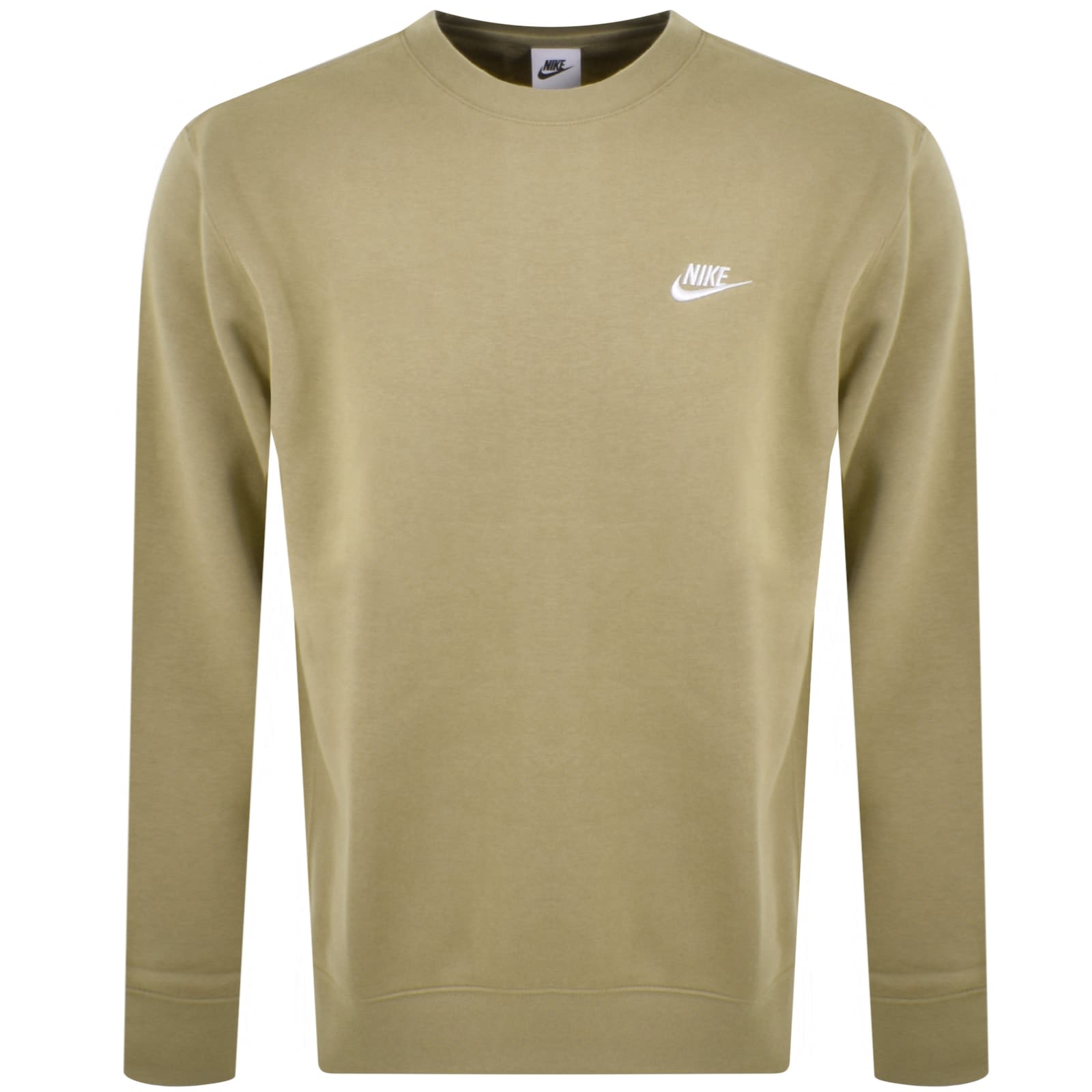 Nike Crew Neck Club Sweatshirt Khaki Mainline Menswear Denmark
