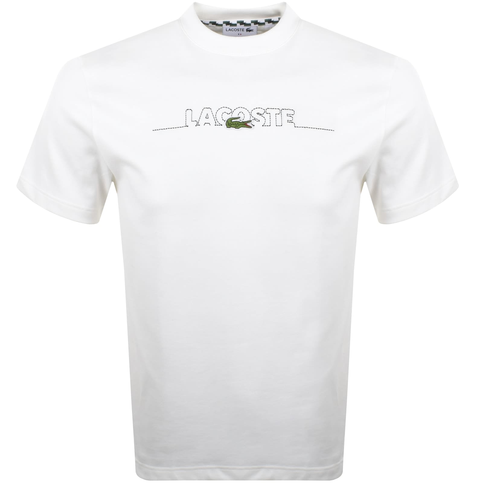 送料無料◆2024新品  Lacoste Menswear Mainline | White Shirt T Logo Embroidered トップス