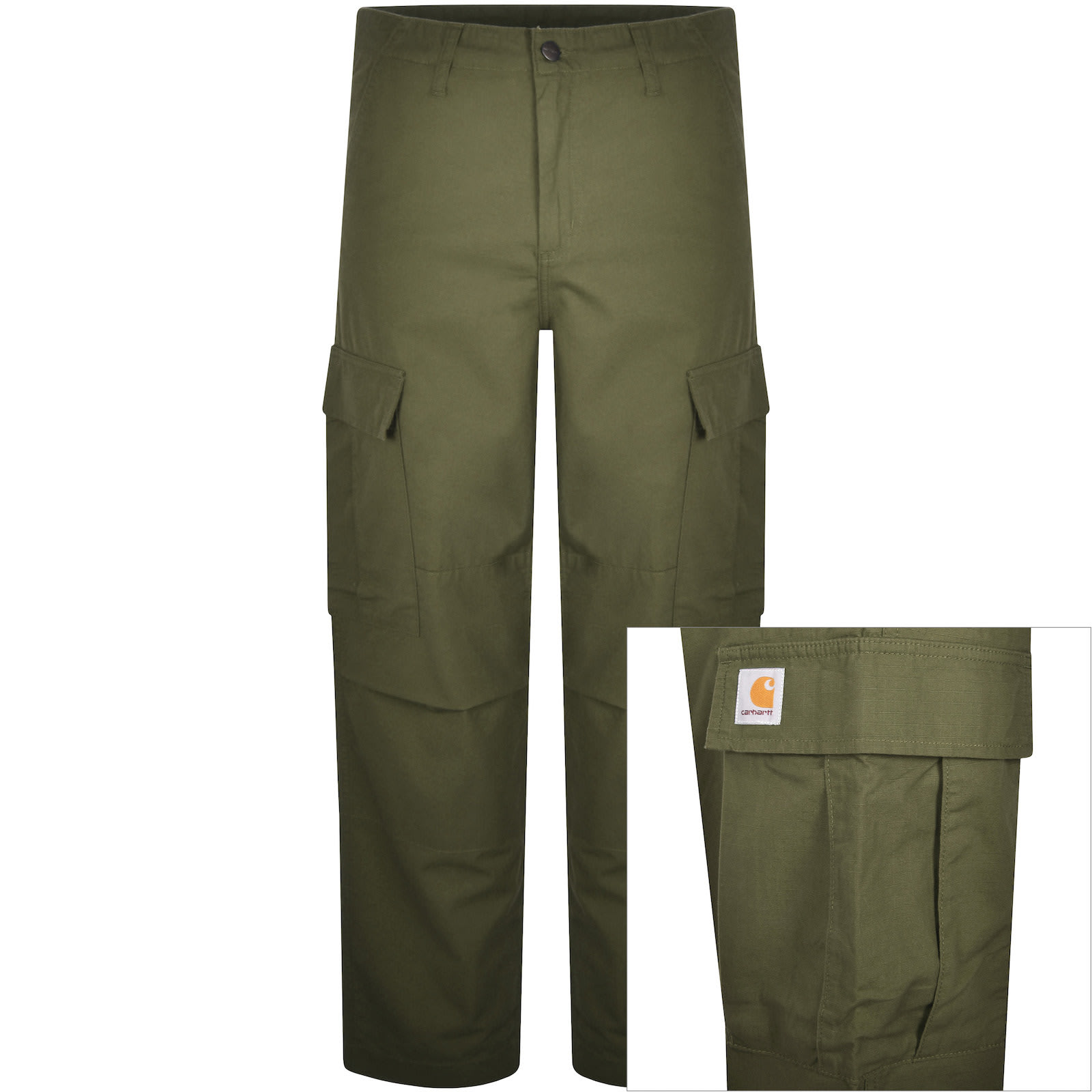 Carhartt WIP Regular Fit Cargo Trousers Green | Mainline Menswear United  States