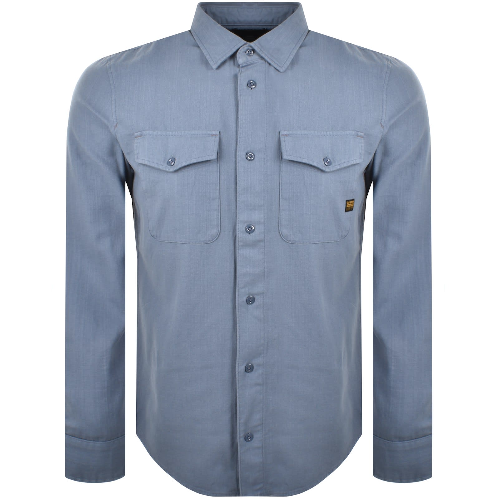 G-Star Marine Slim Long Sleeved Shirt Blue Mainline Menswear
