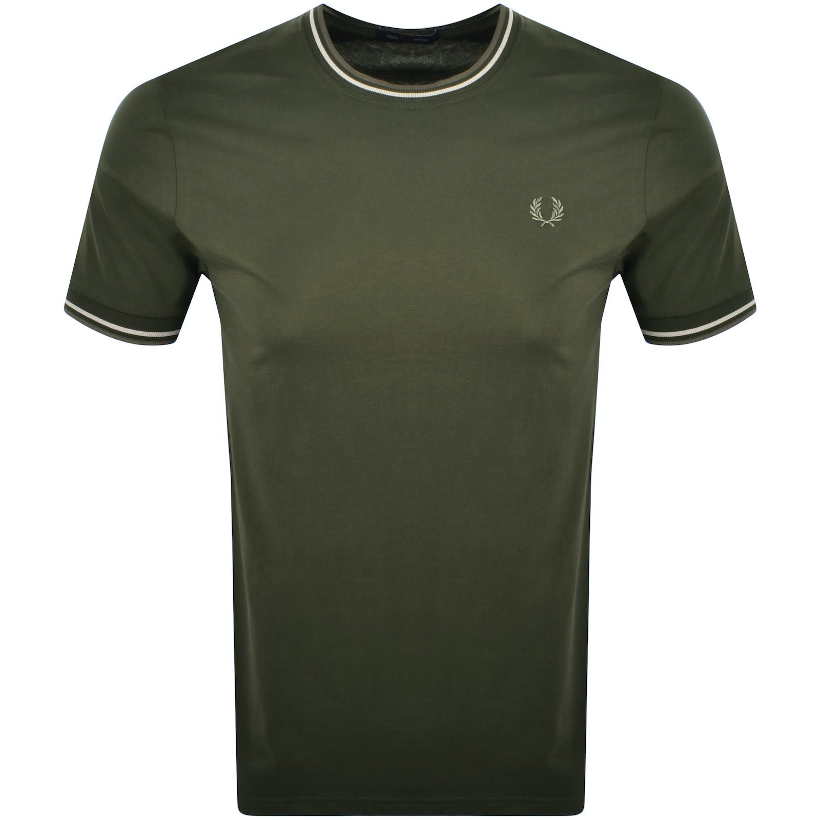 Fred Perry Twin Tipped T Shirt Green - male - XXX Large