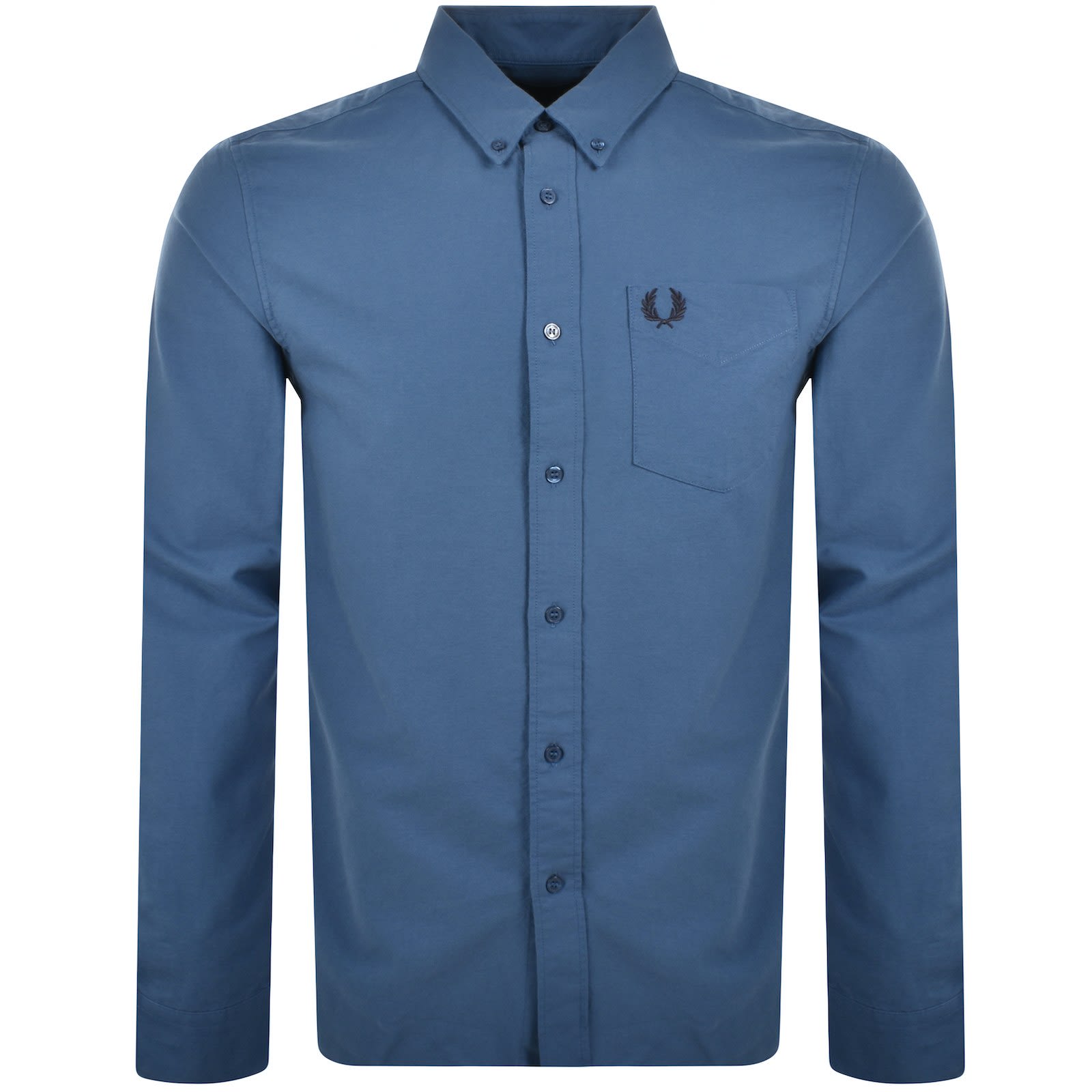 Fred Perry Oxford Long Sleeved Shirt Blue male Large