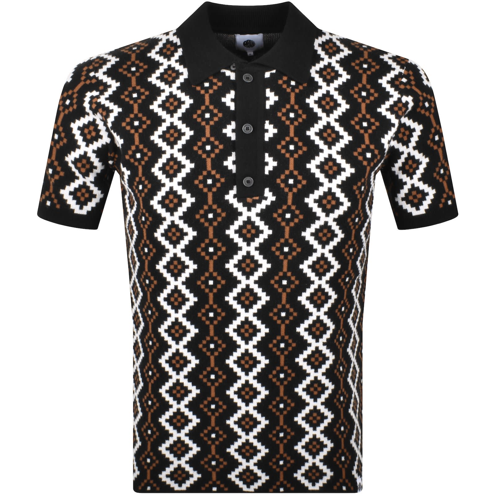 Pretty green contrast panel knitted shirt top